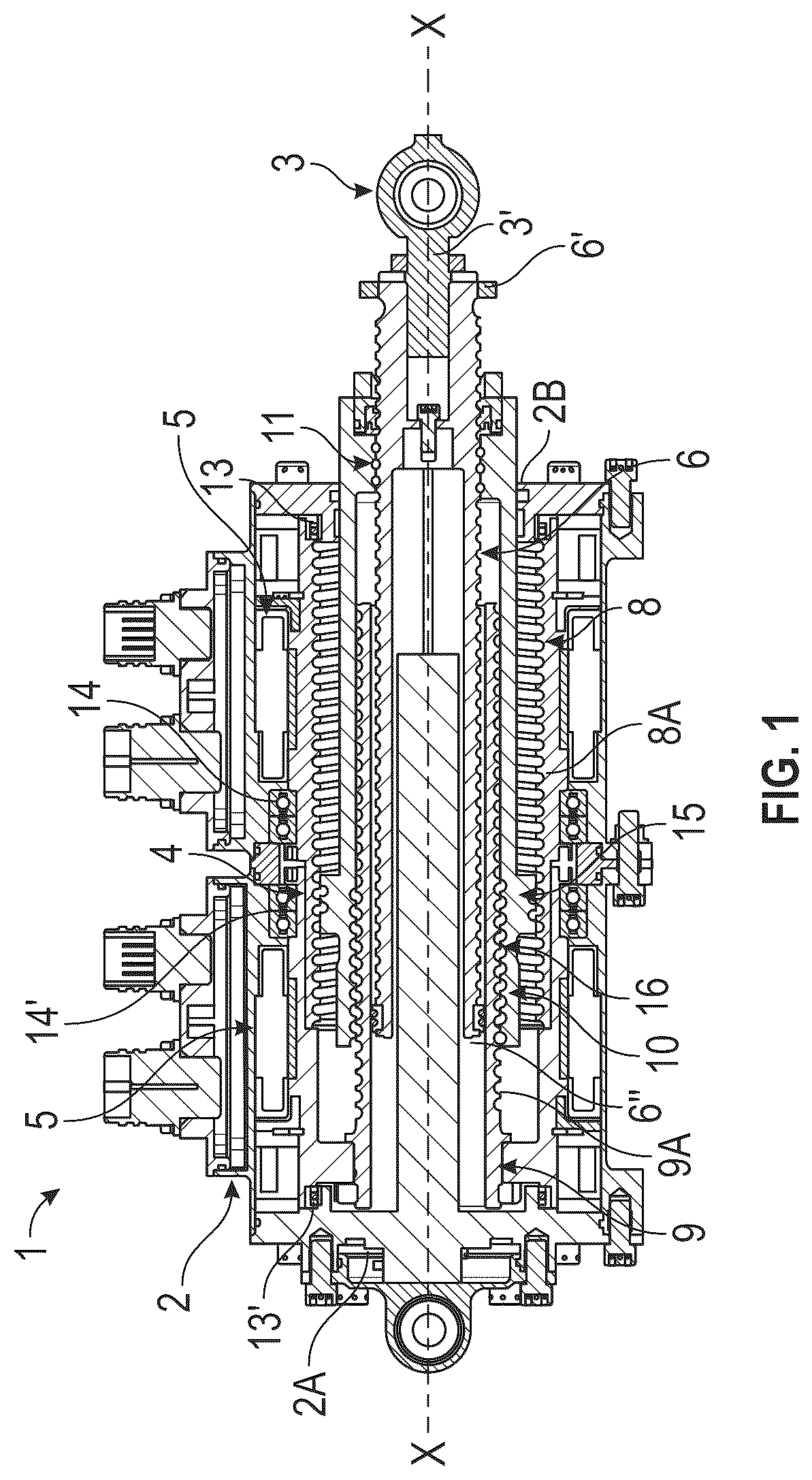 Patent US12480549 — Linear electromechanical actuator — Figure 1