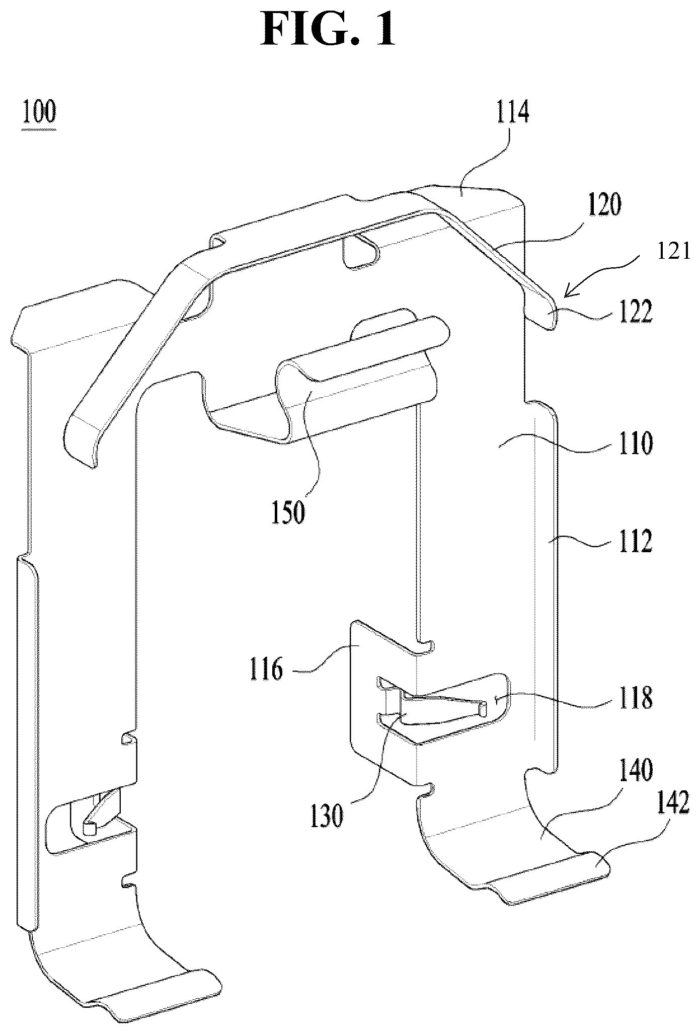 Patent US12480551 — Pad liner for brake caliper, brake caliper equipped with pad liner, and method for assembling the same — Figure 1