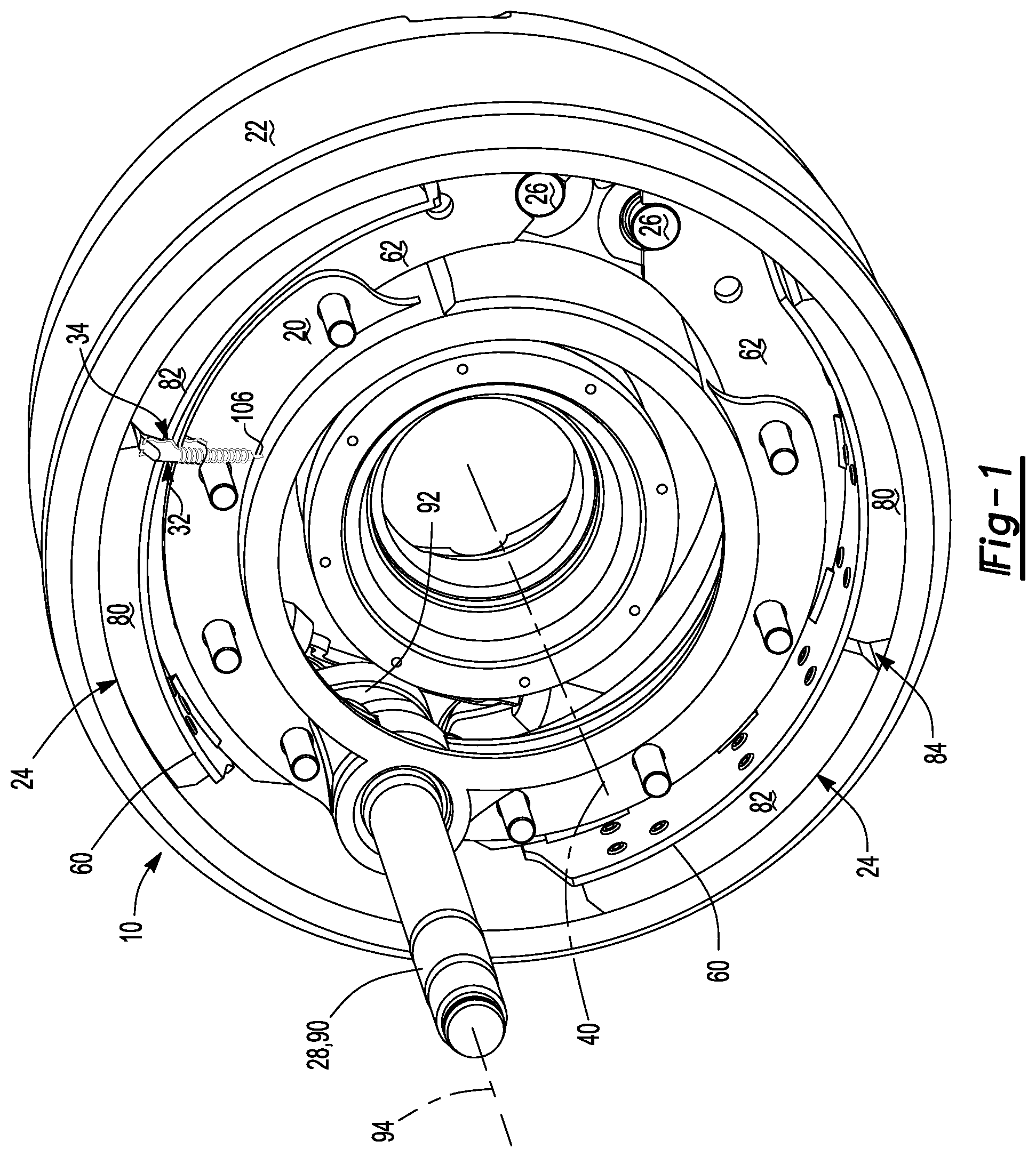 Patent US12480554 — Brake assembly having a sensor unit — Figure 1