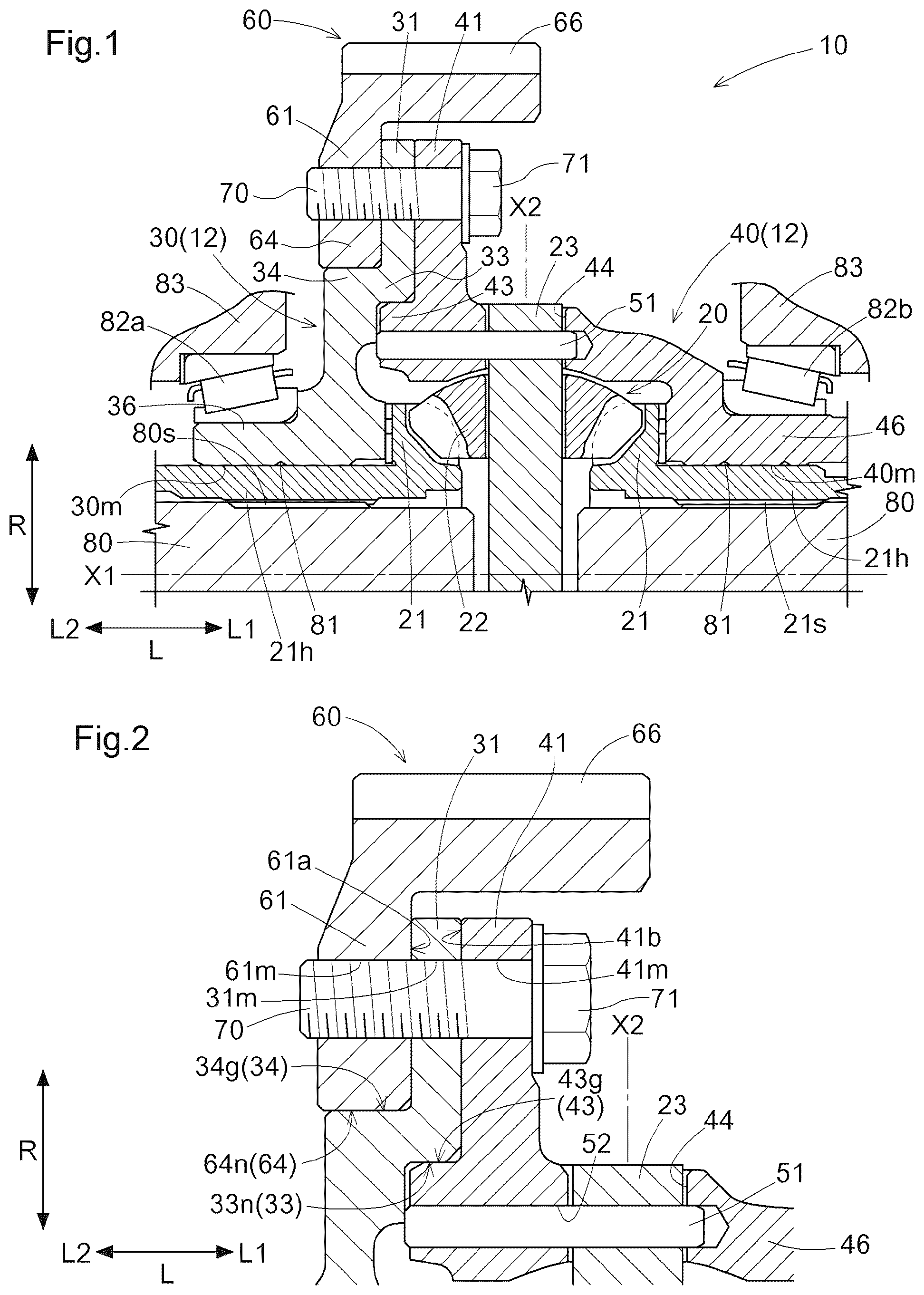 Patent US12480566 — Differential gear unit — Figure 1