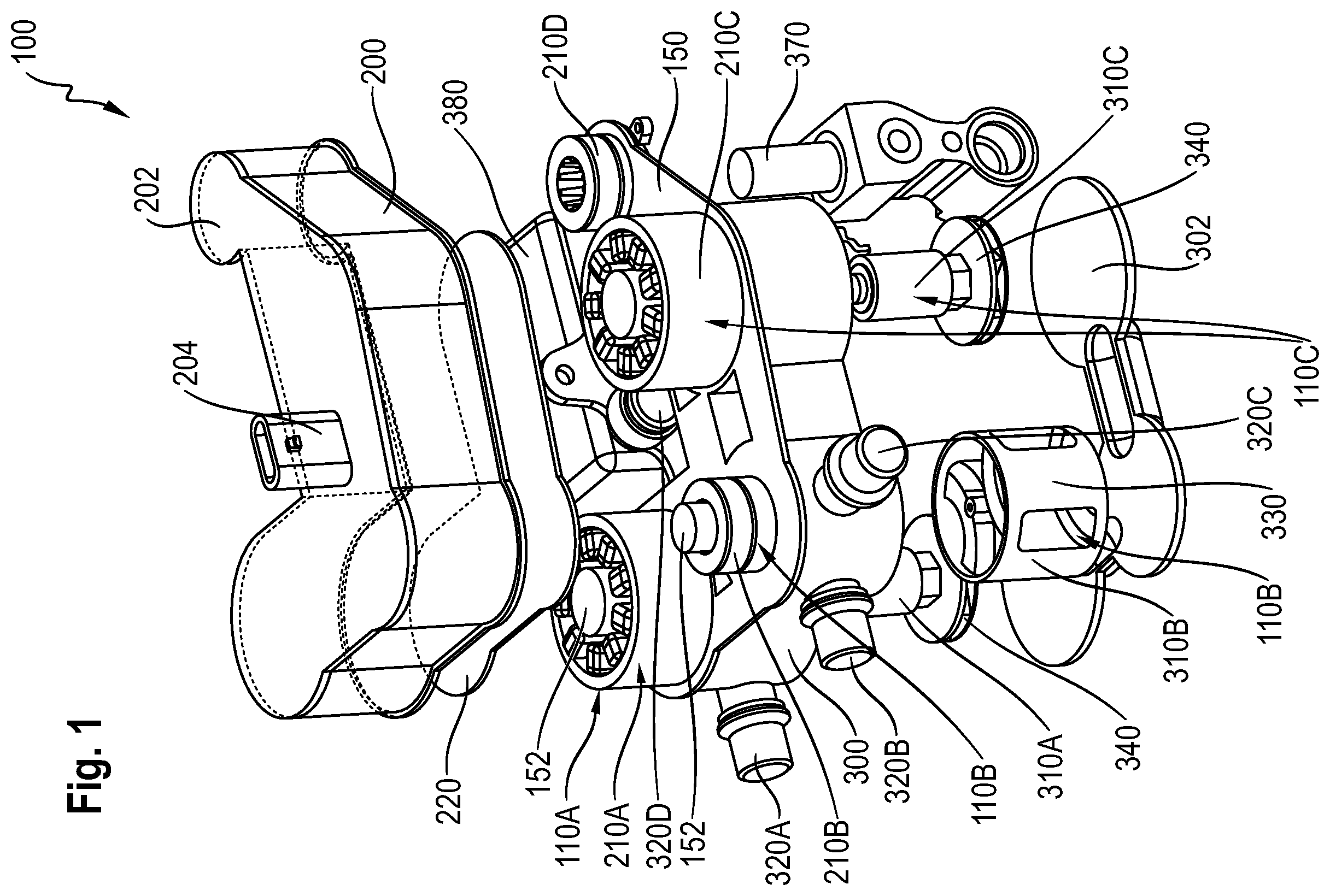 Patent US12480586 — Apparatus for handling fluid within an at least partially electrically driven vehicle — Figure 1