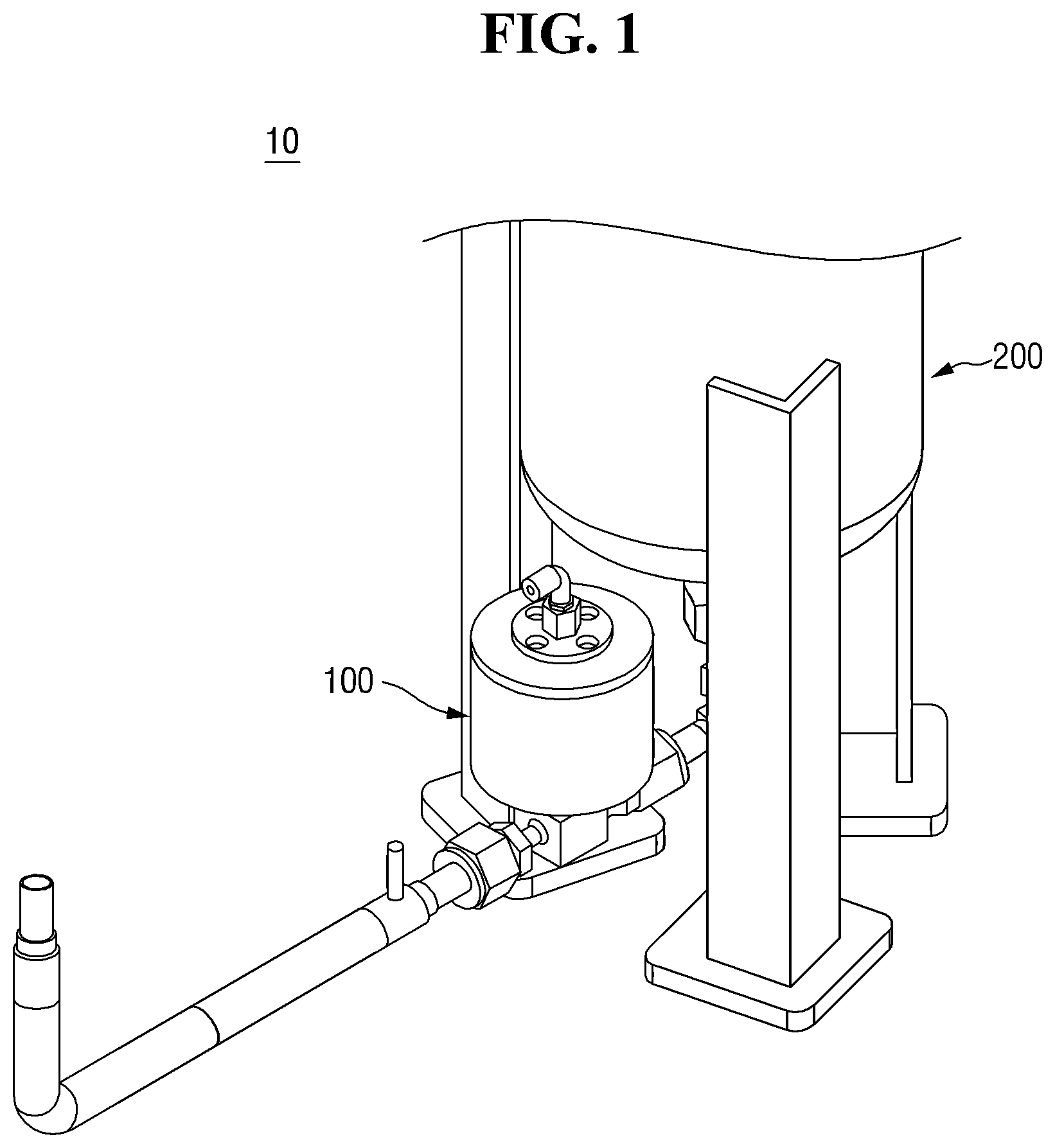 Patent US12480595 — Anti freeze valve apparatus and semiconductor processing device including the same and manufacturing method thereof — Figure 1