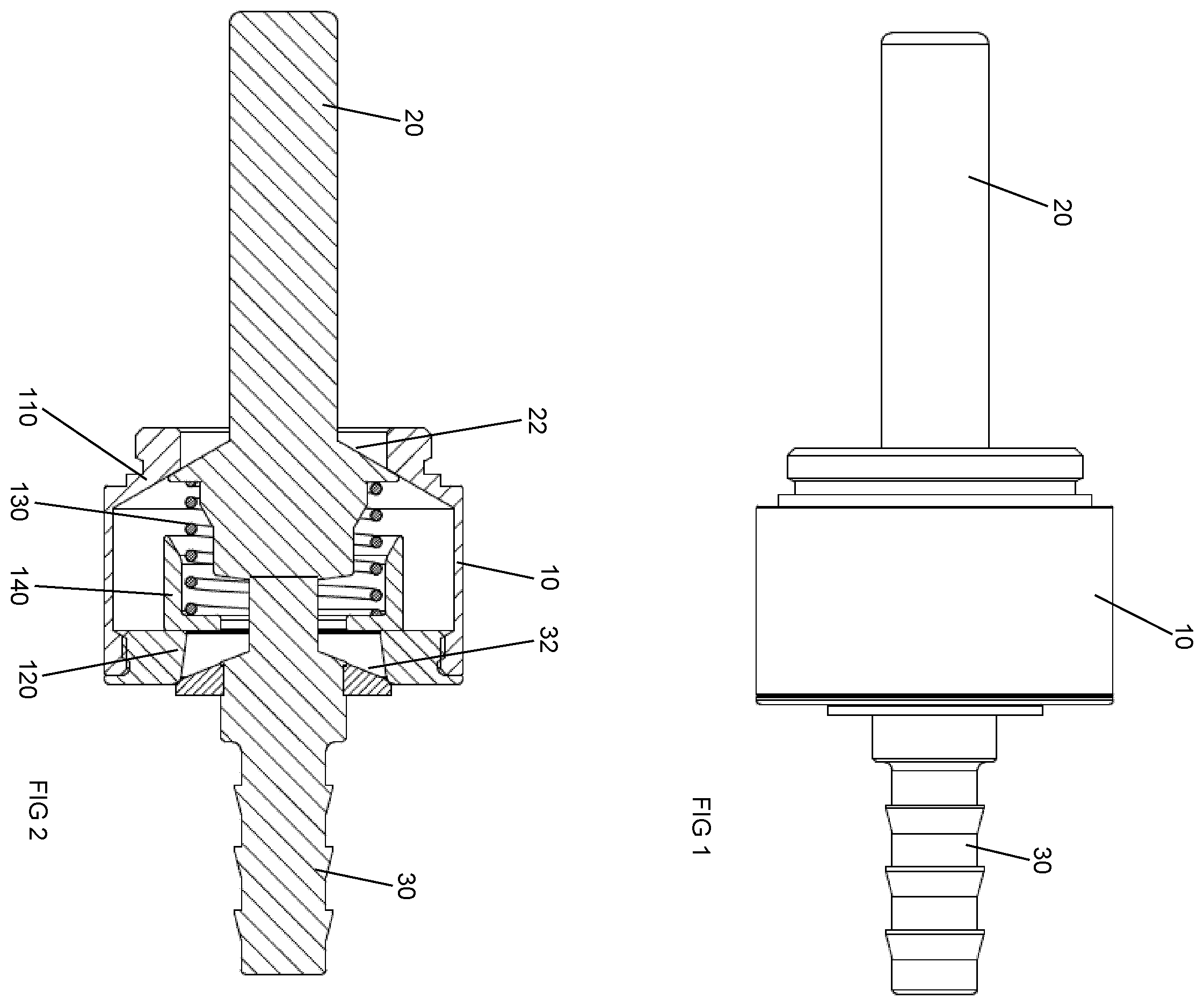 Patent US12480609 — System and method for centralizing a quick connect nipple — Figure 1