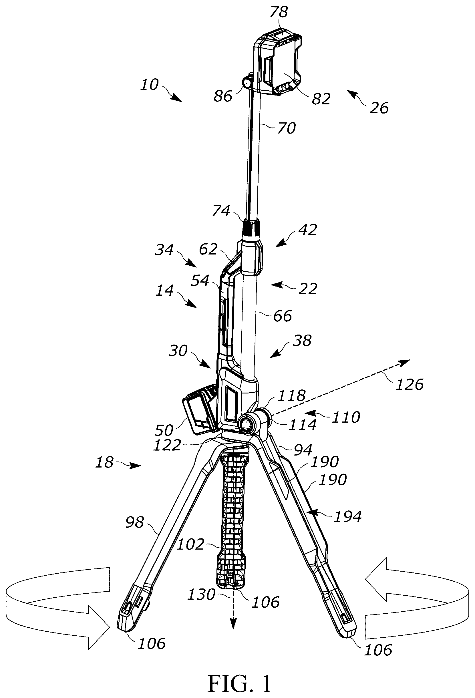 Patent US12480629 — Tripod light — Figure 1