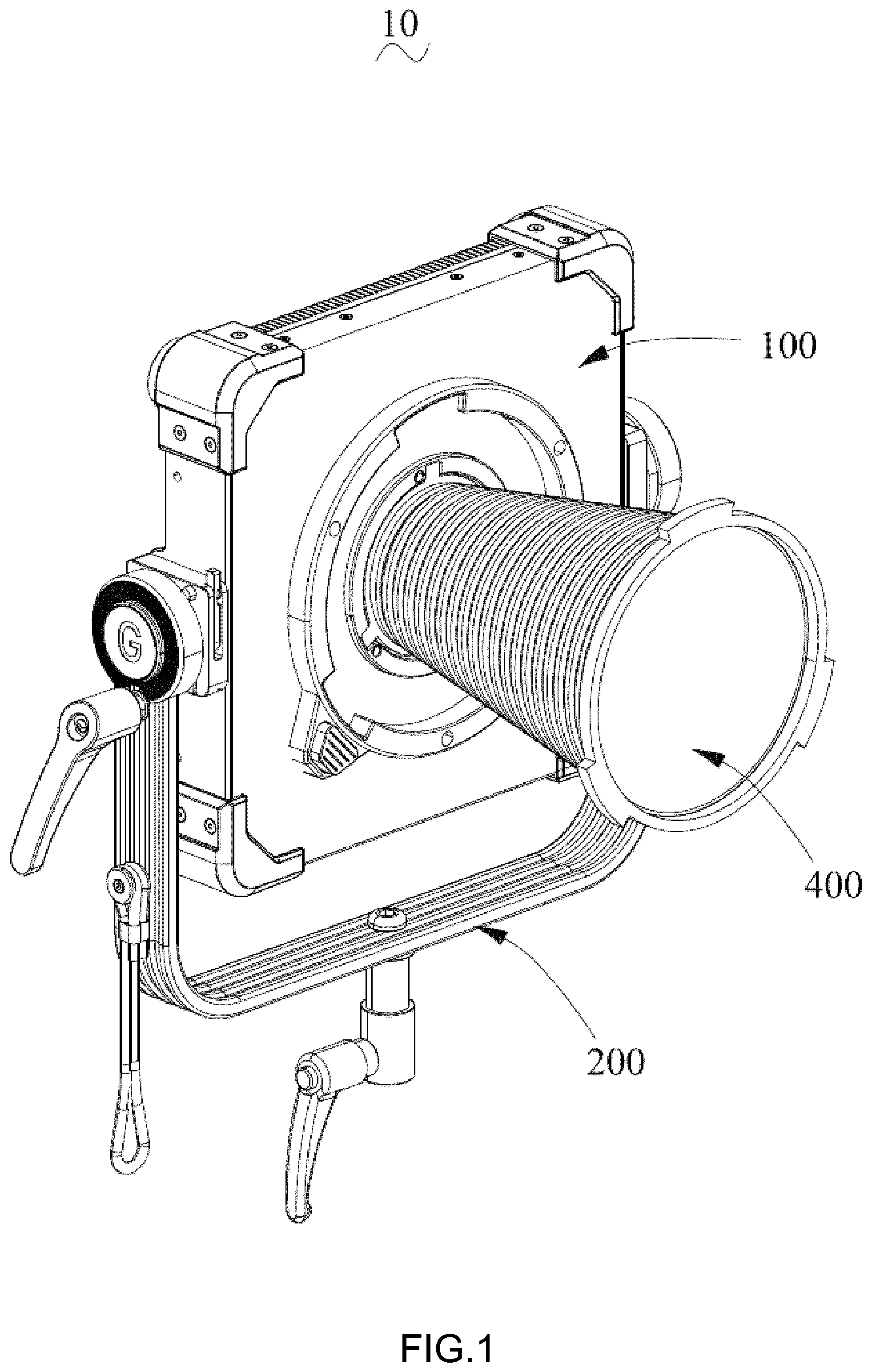Patent US12480635 Figure 1 – Multifunctional photography light