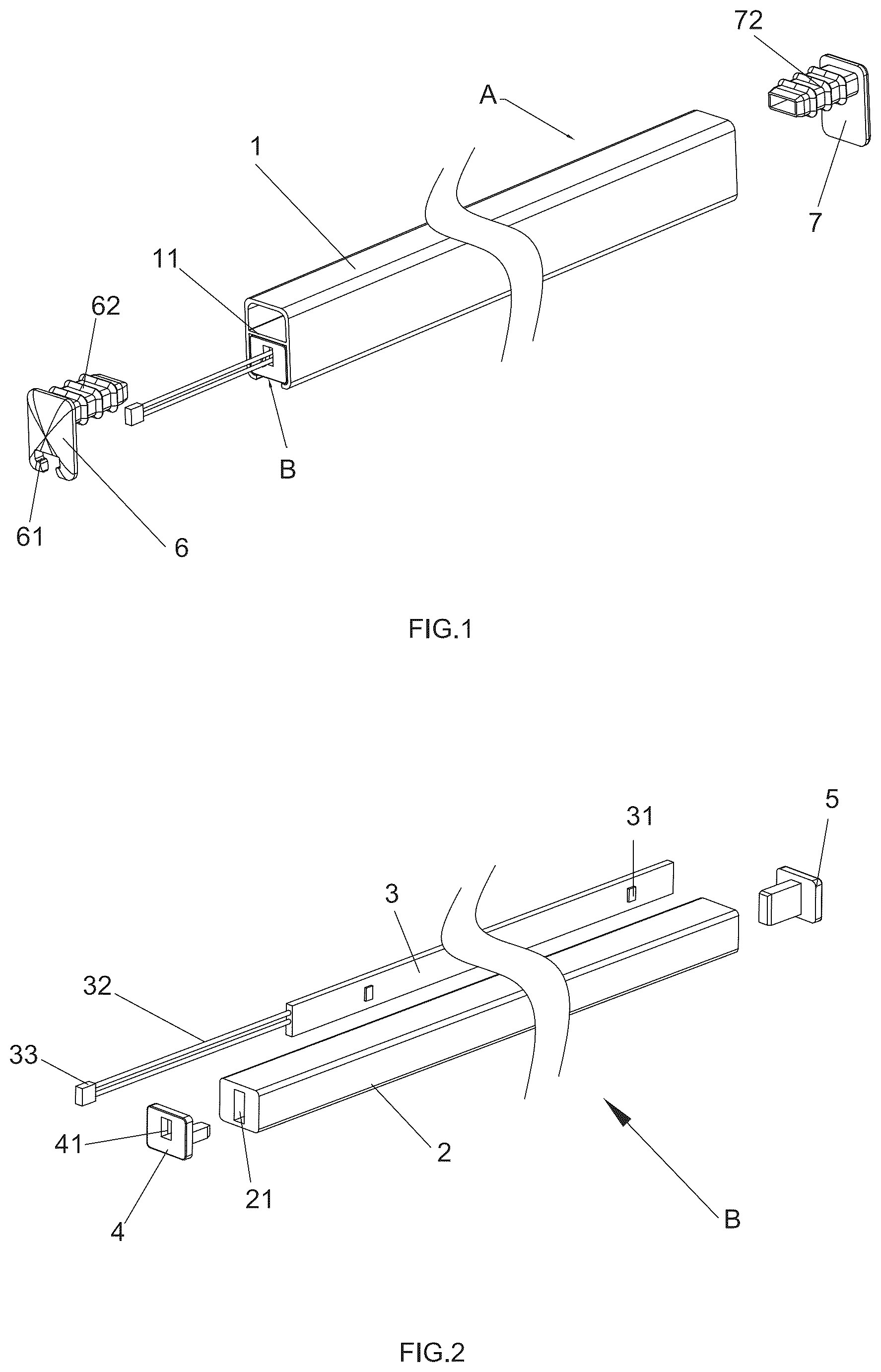Patent US12480640 Figure 1 – Rod assembly for an umbrella