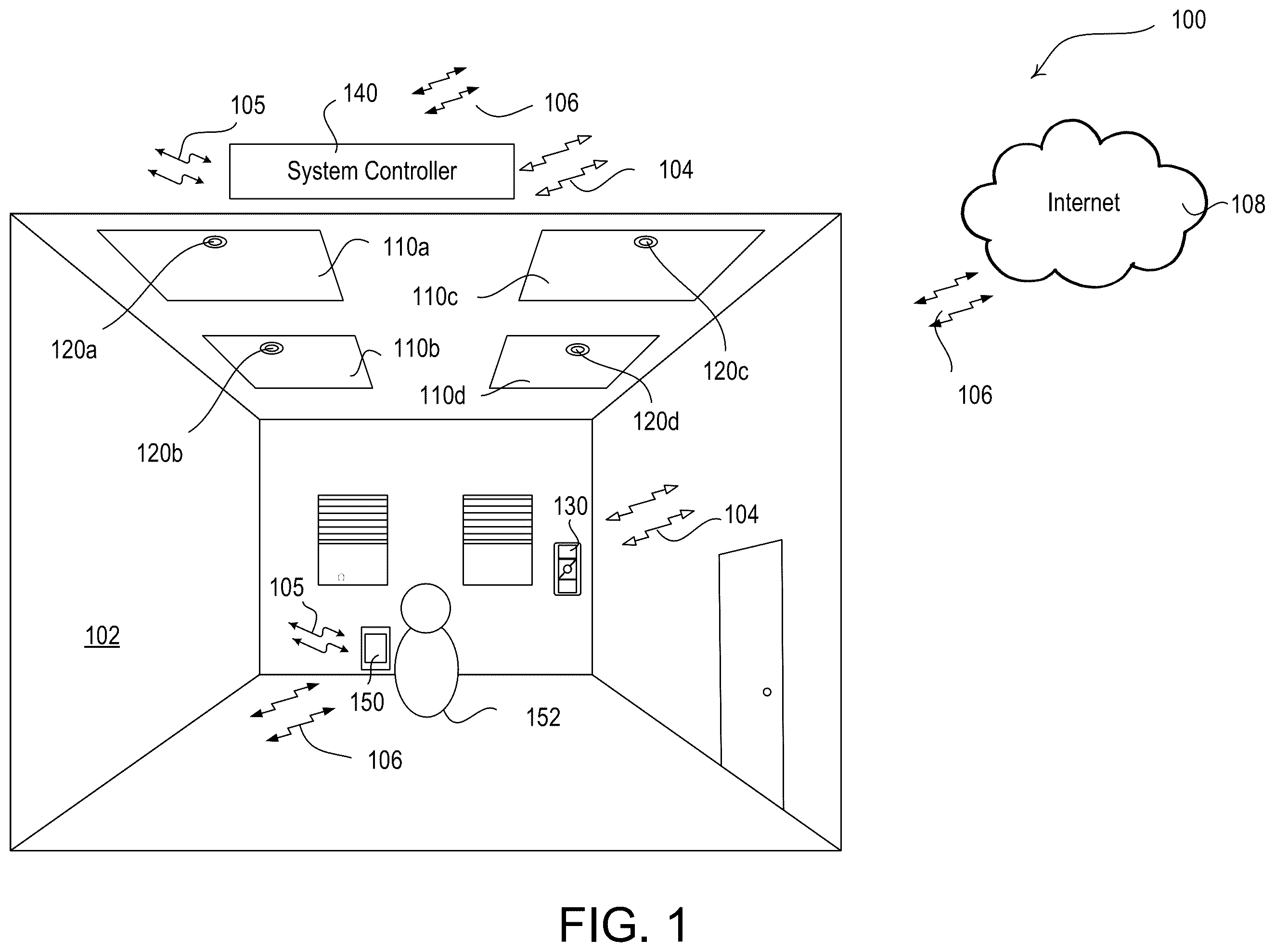 Patent US12480647 Figure 1 – Control module for a lighting fixture