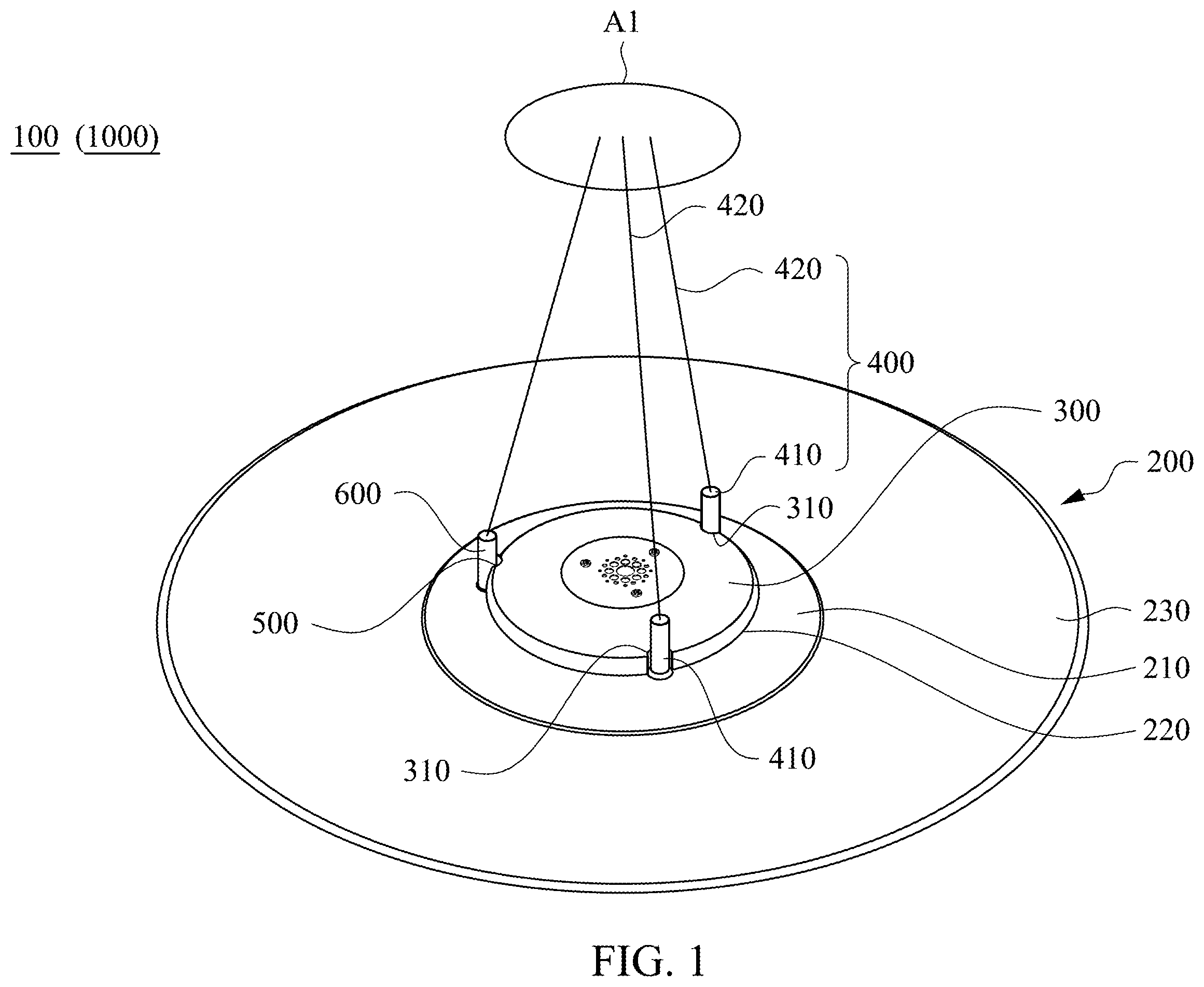 Patent US12480648 — Multifunctional module device and lamp — Figure 1
