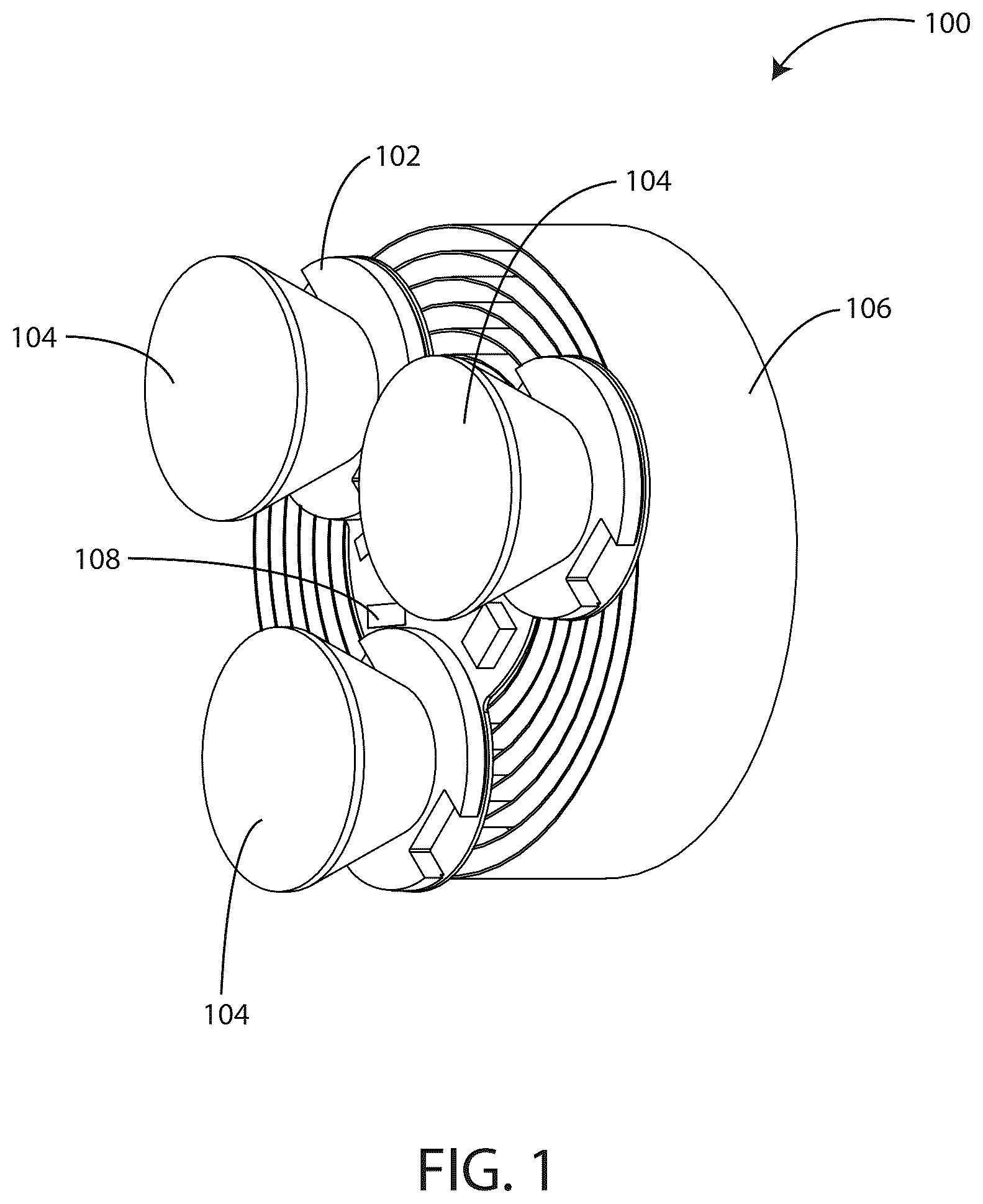 Patent US12480649 — Compact high output LED light source with heat sink — Figure 1