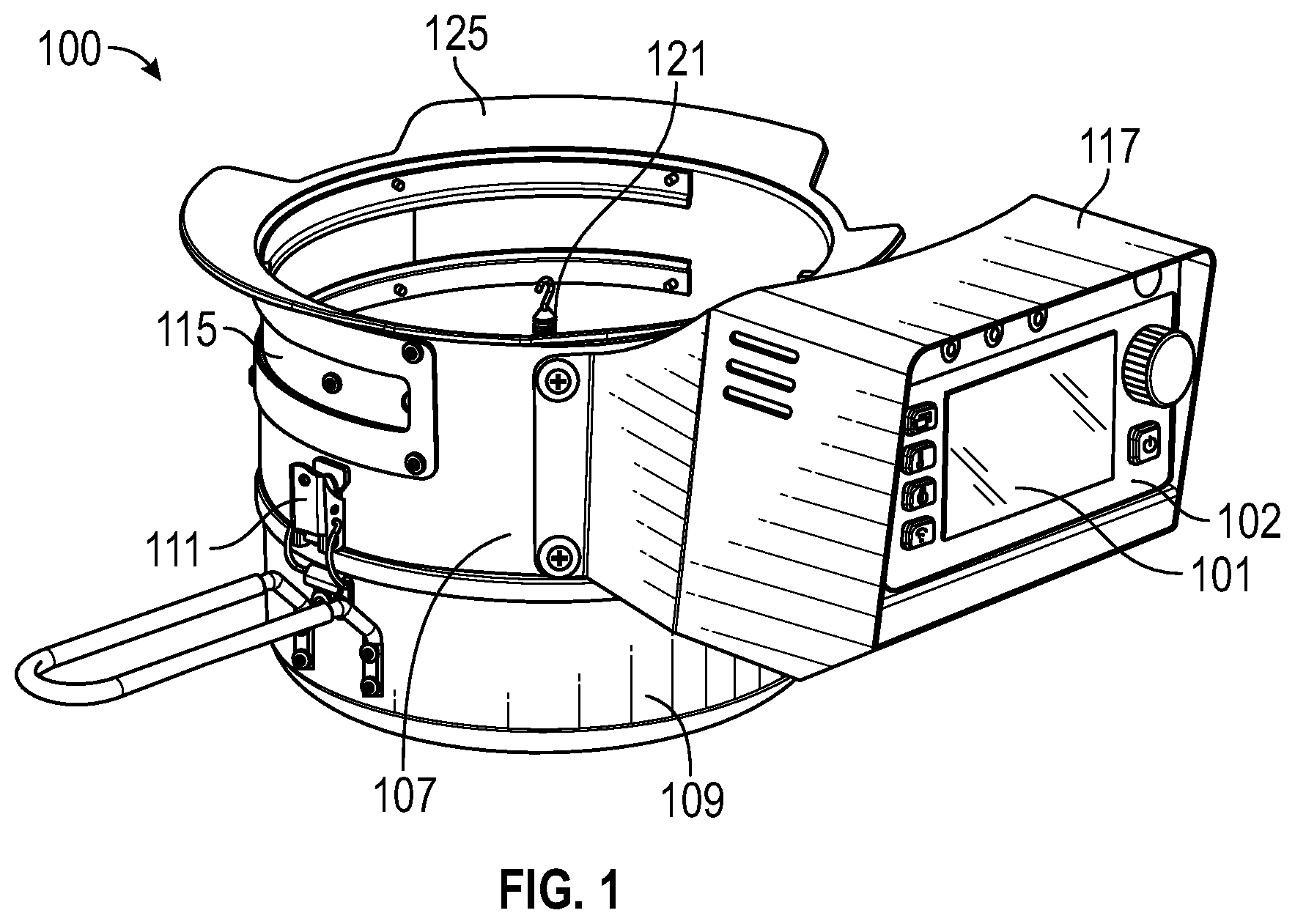 Patent US12480660 — System and method for forced air control in a kamado-style cooker — Figure 1
