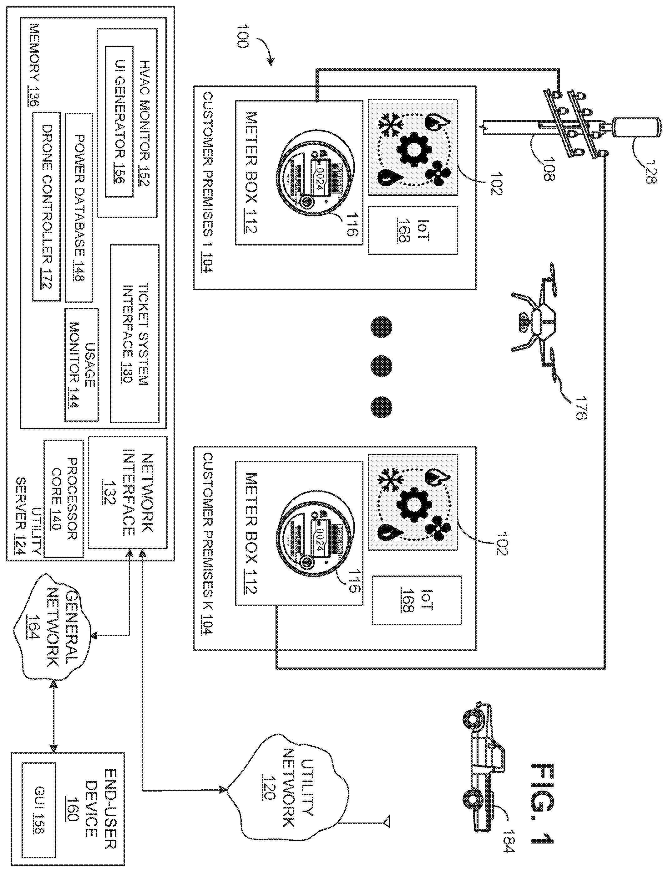 Patent US12480674 Figure 1 – HVAC equipment health check after weather event