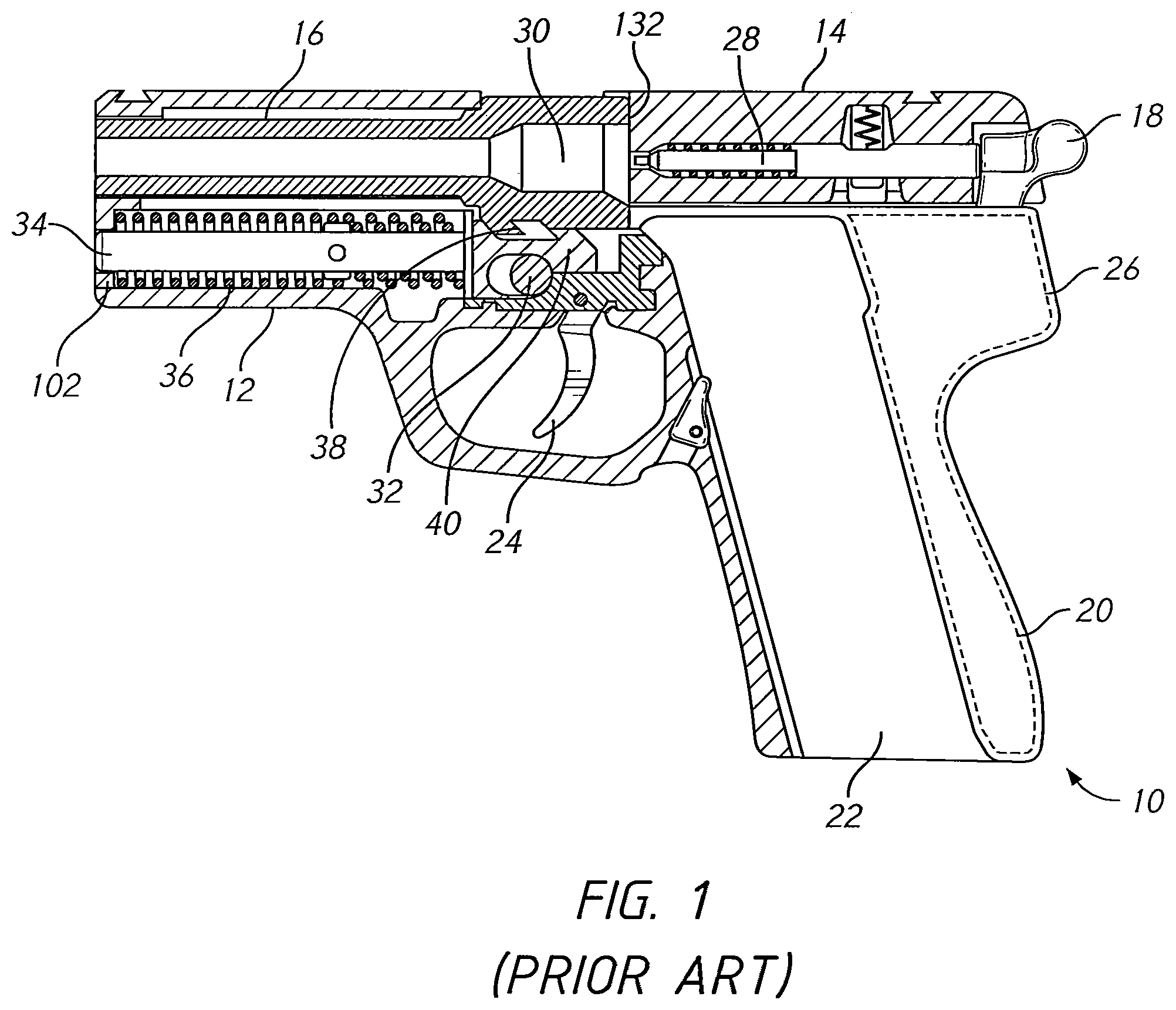 Patent US12480734 — Electrically-powered firearm training device — Figure 1