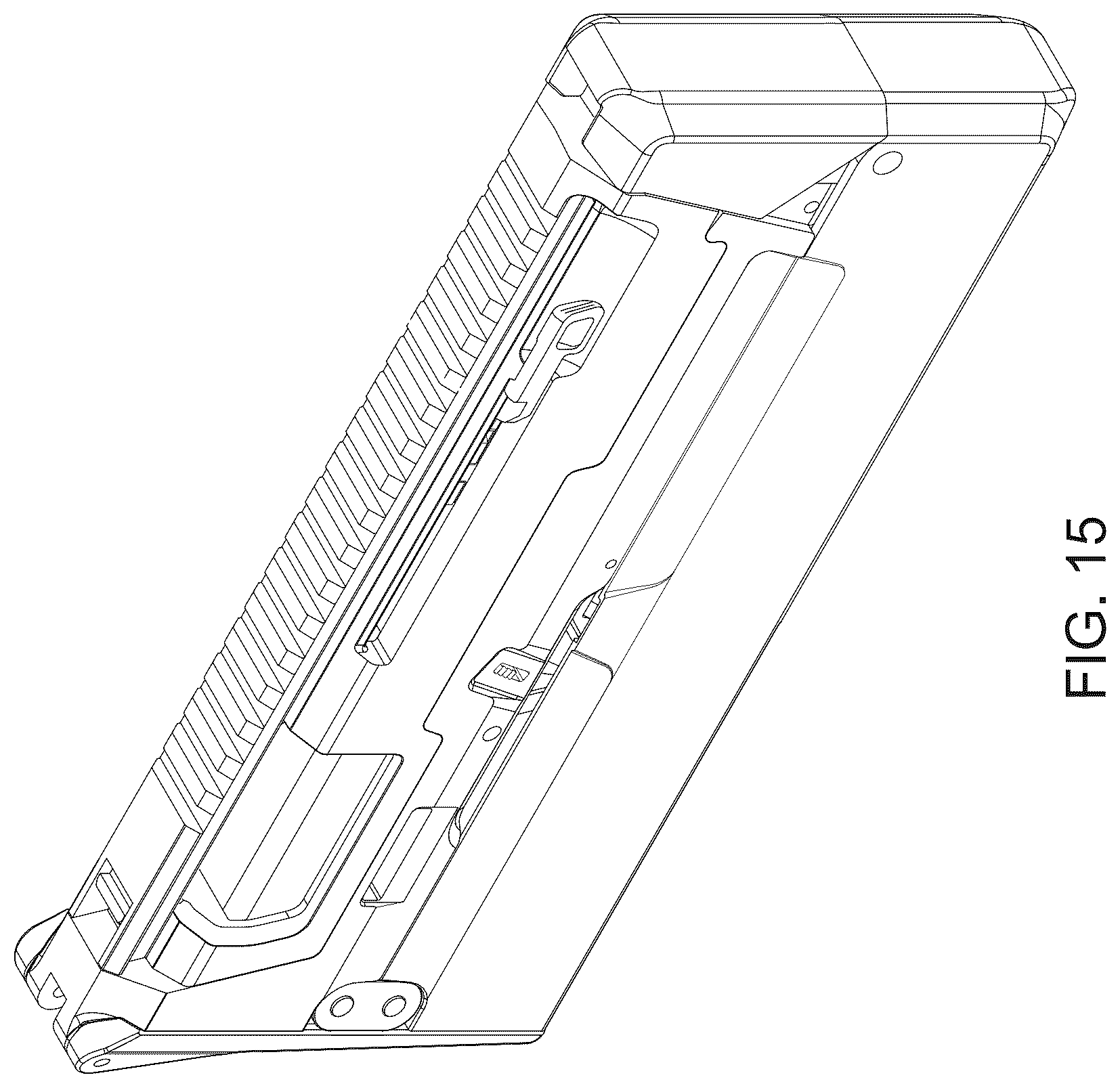 Patent US12480740 Figure 15 – Two-part folding trigger for a folding firearm