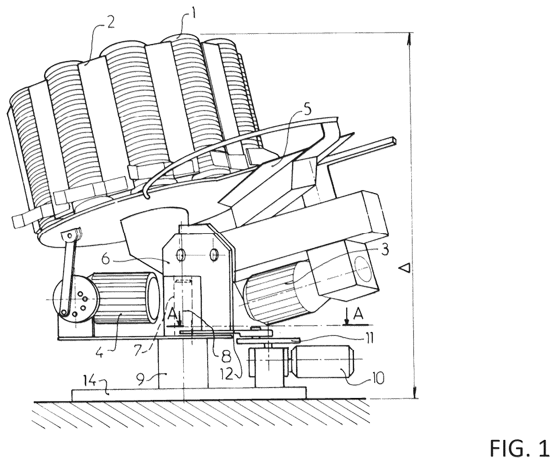 Patent US12480749 — Target throwing machine — Figure 1