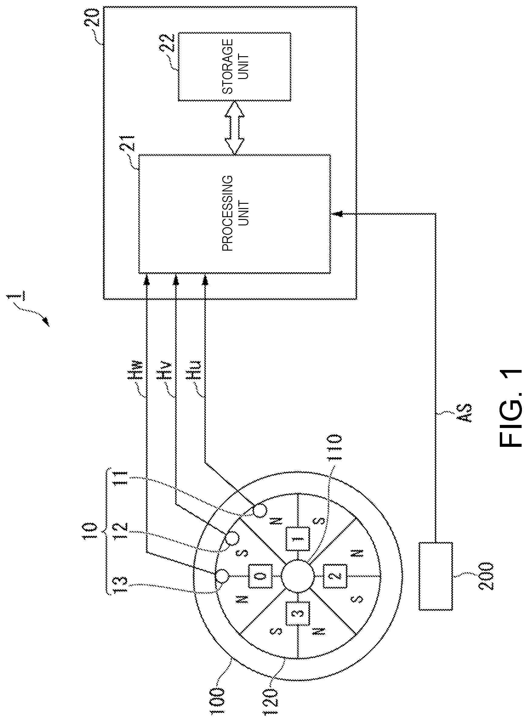 Patent US12480755 — Angle detection method and angle detection device — Figure 1