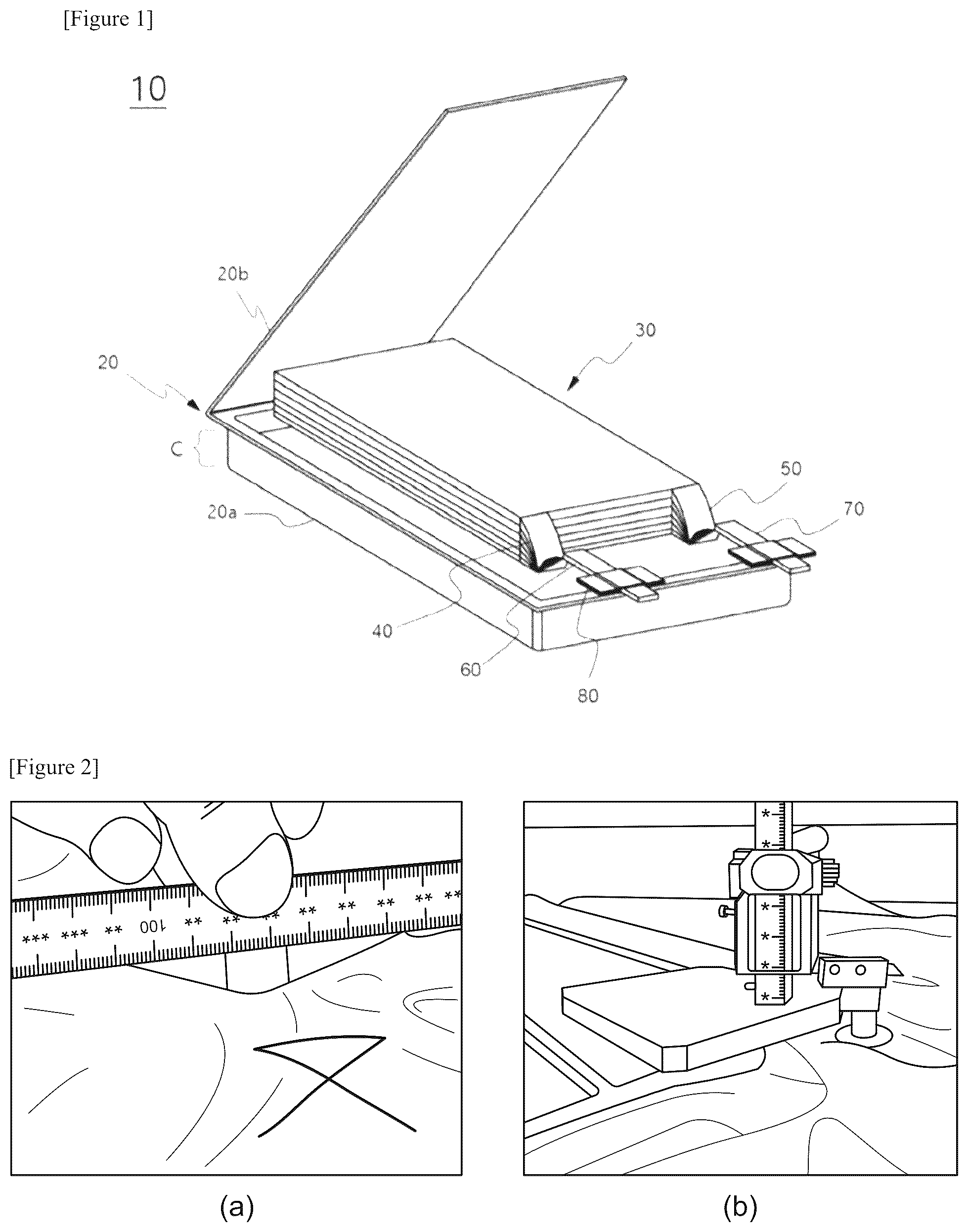 Patent US12480758 — Method and device for measuring height of pouch cup portion accommodating electrode assembly — Figure 1