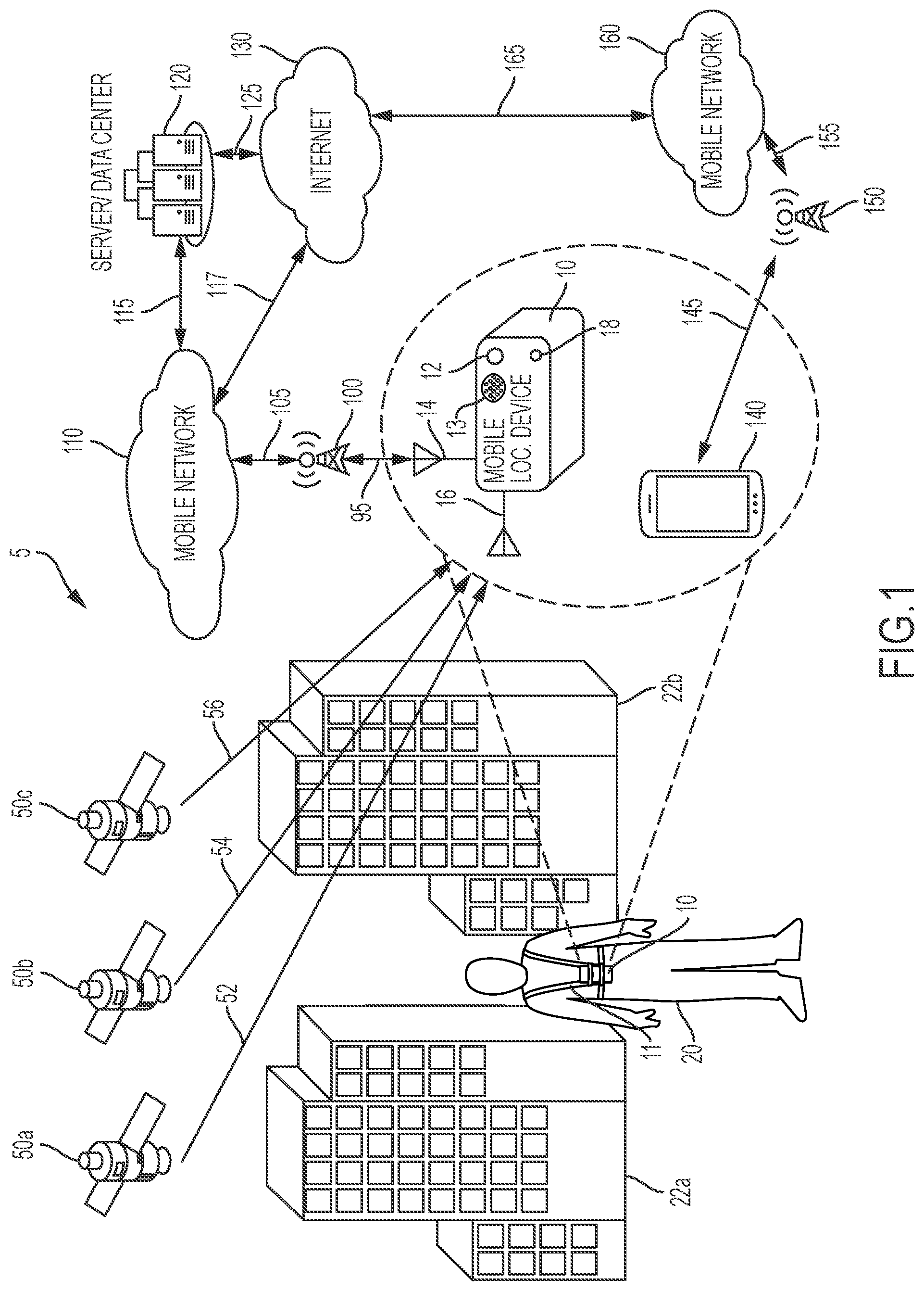 Patent US12480767 — System and method for high accuracy pedestrian location determination and pedestrian navigation — Figure 1