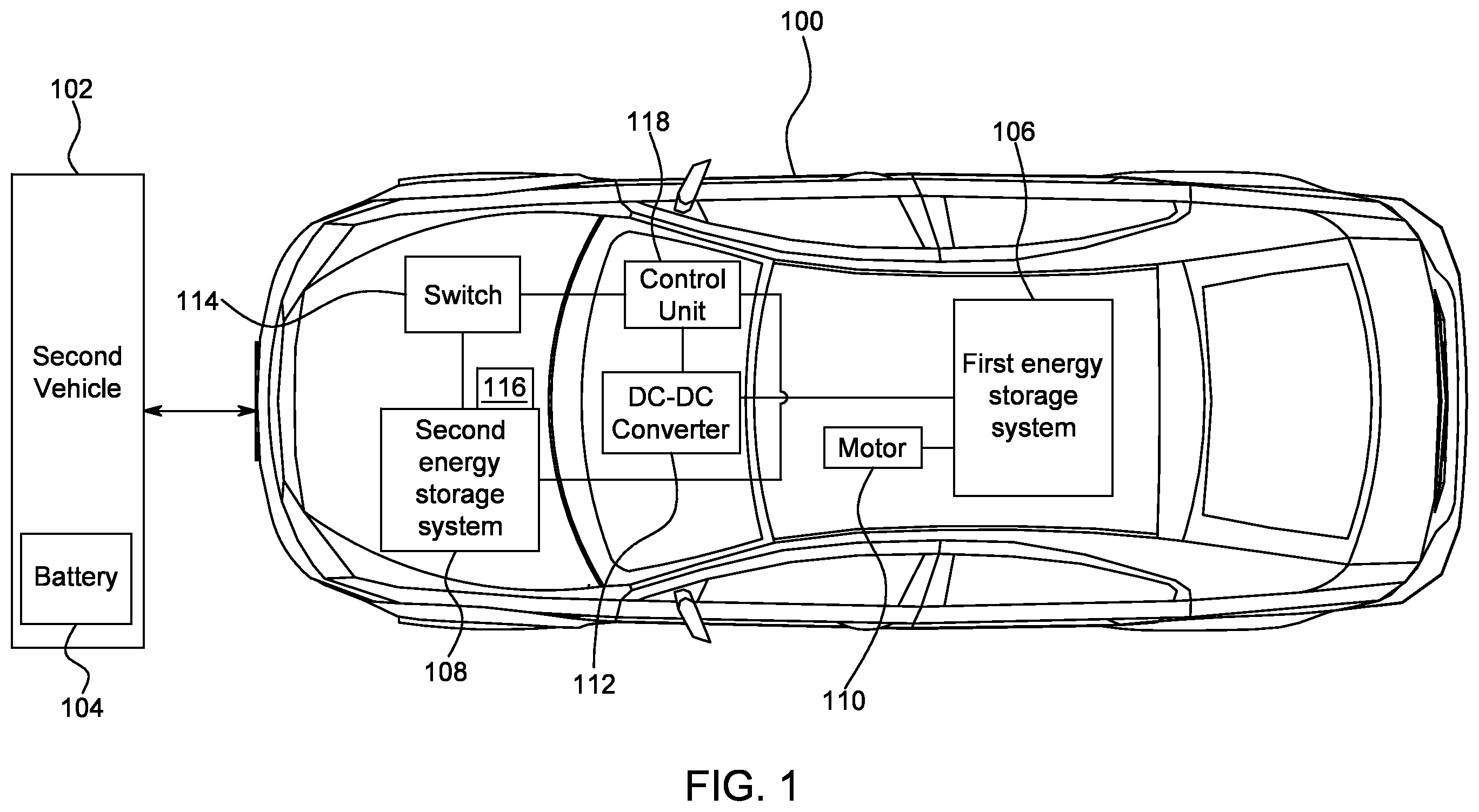 Patent US12480774 Figure 1 – Systems and methods for jump starting vehicles
