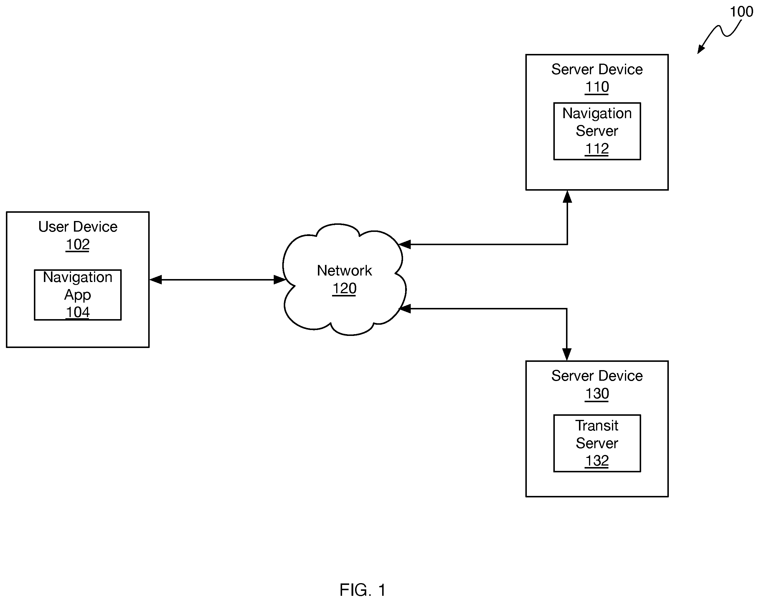 Patent US12480778 — Presenting transit alight notifications — Figure 1