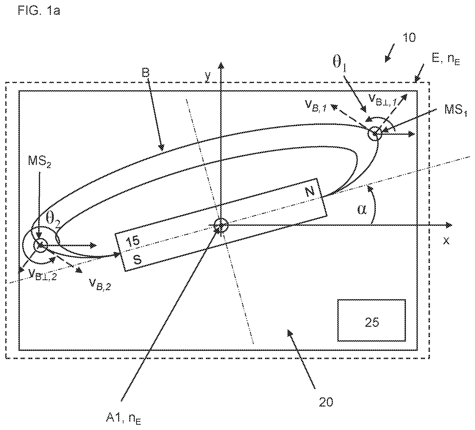 Patent US12480785 — Device and method for determining an encoder magnet rotation angle — Figure 1