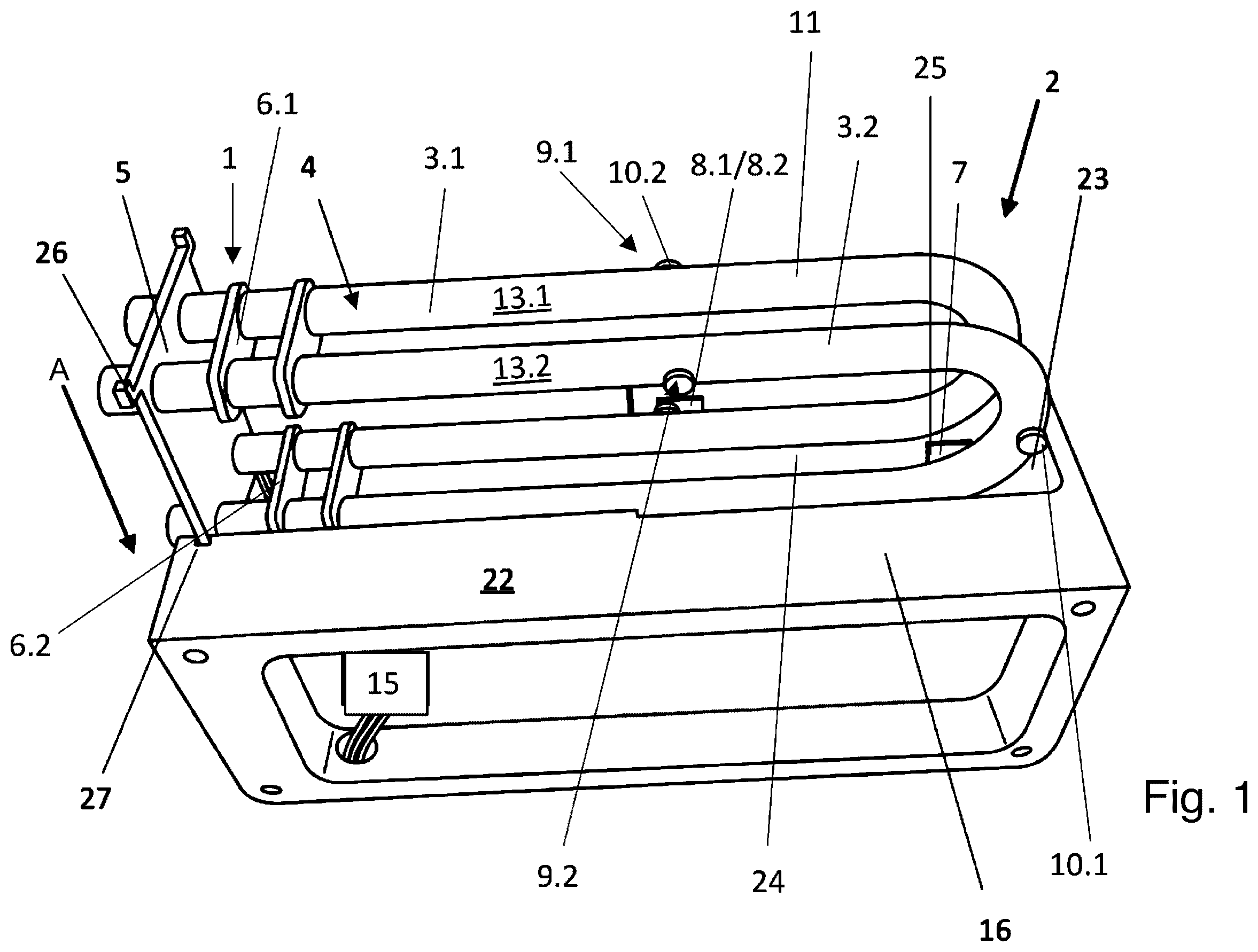 Patent US12480795 — Coriolis flow meter — Figure 1