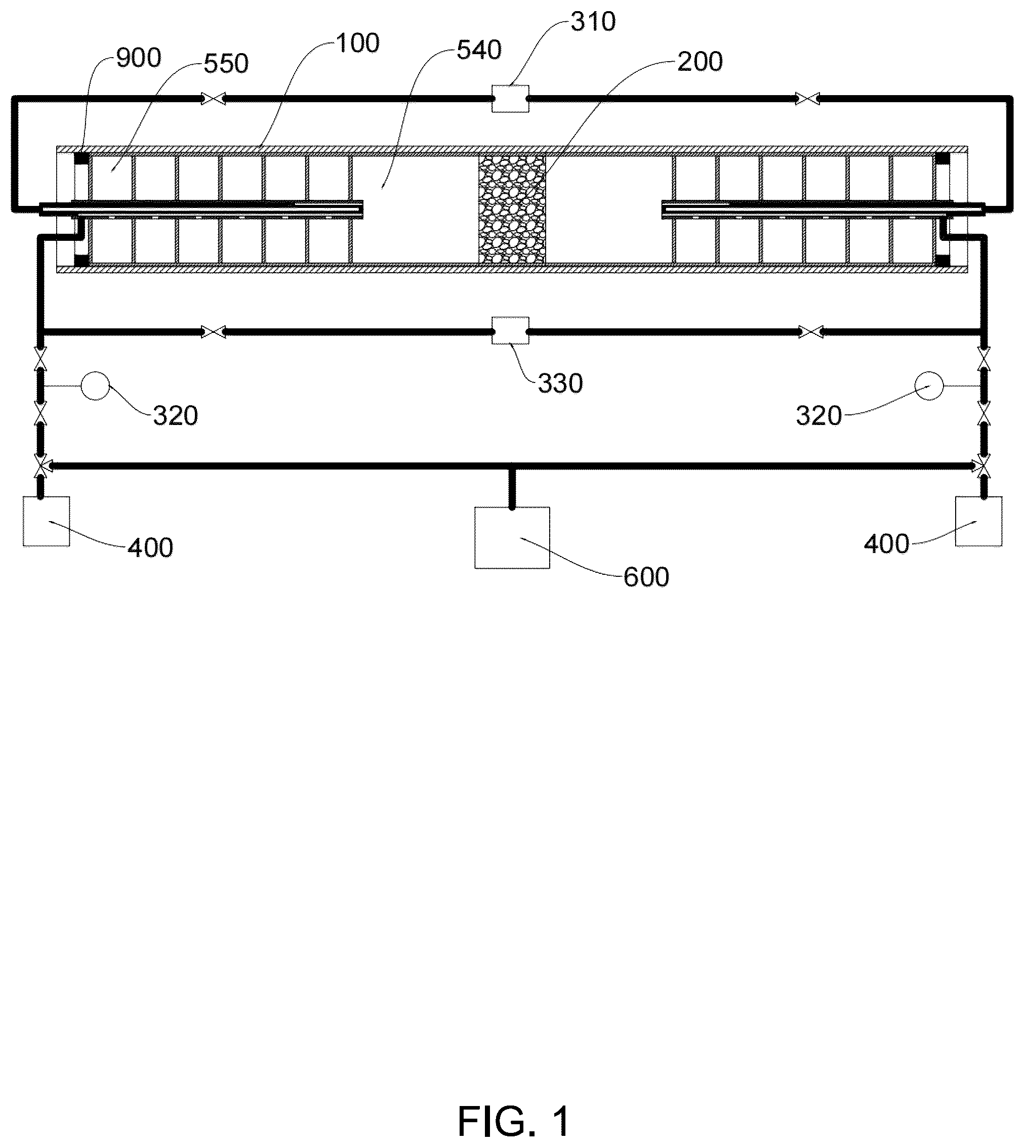 Patent US12480854 Figure 1 – Device and method for determining gas diffusion coefficient in rocks
