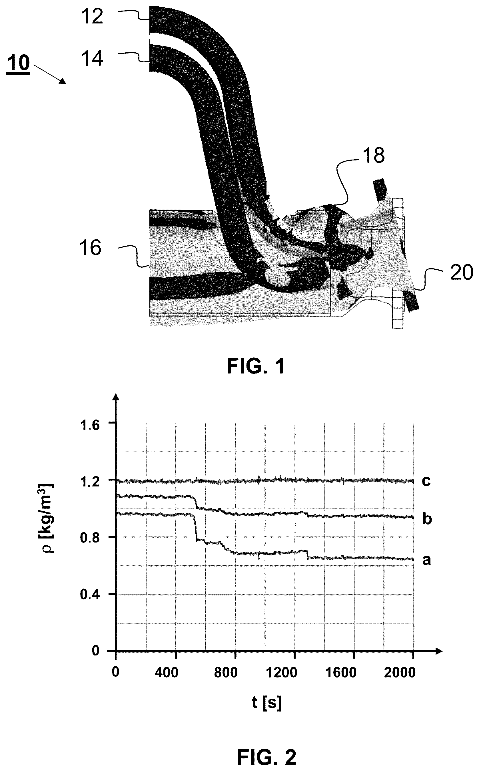 Patent US12480855 — Method for determining a density measurement reading and Coriolis mass flow transmitter for carrying out the method — Figure 1