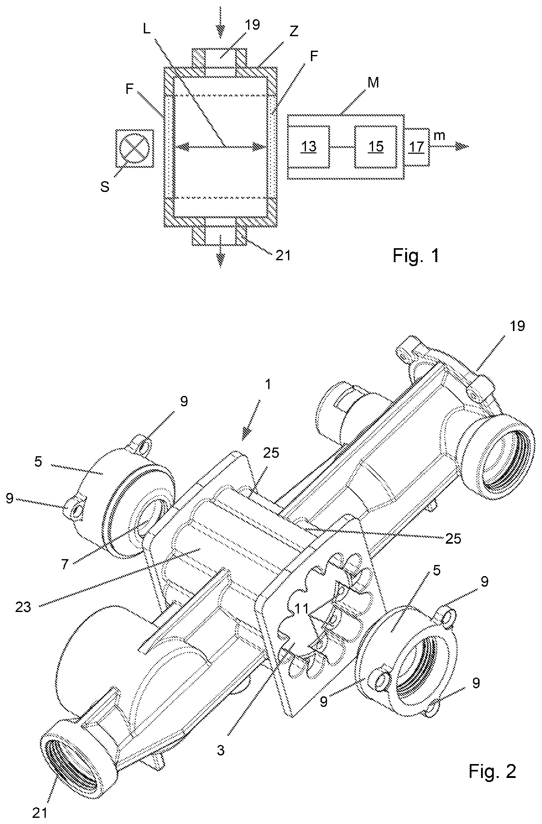 Patent US12480863 Figure 1 – Measuring cell for performing optical measurements