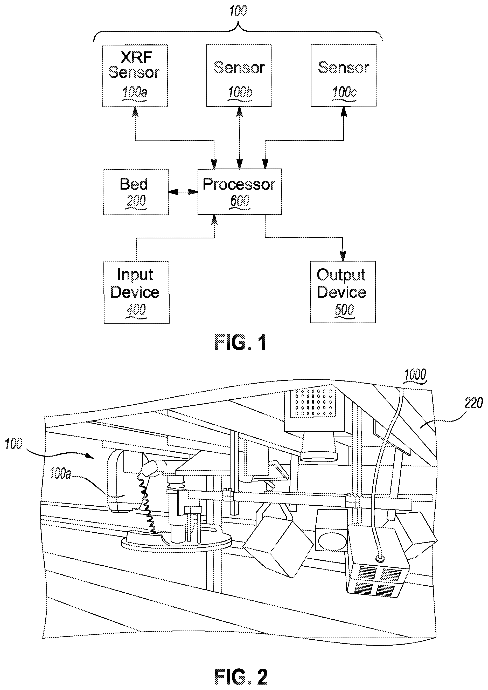 Patent US12480896 — Geological analysis system, devices, and methods using x-ray fluorescence and spectroscopy — Figure 1