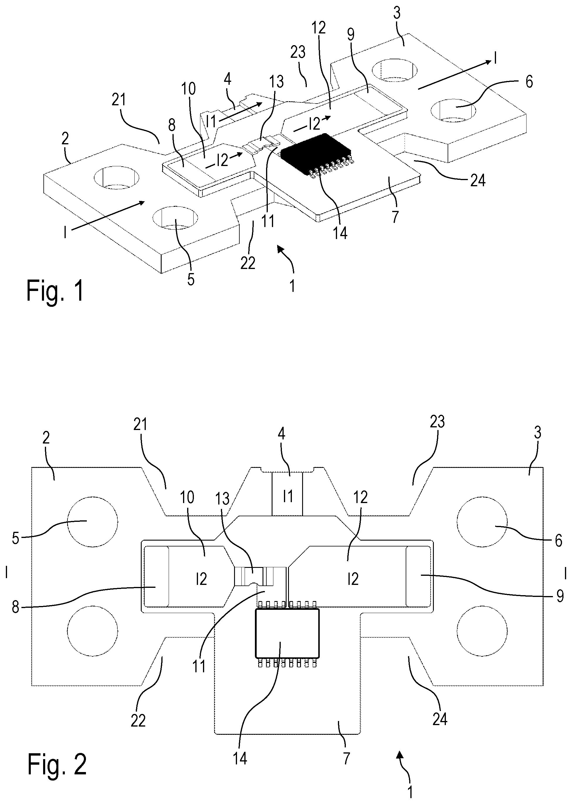 Patent US12480978 — Current measuring apparatus with redundant current measurement — Figure 1