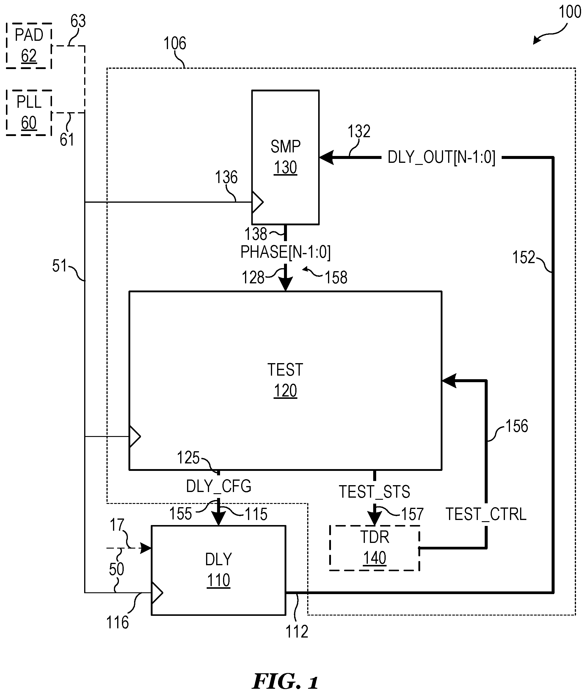 Patent US12480989 — Programmable delay testing circuit — Figure 1