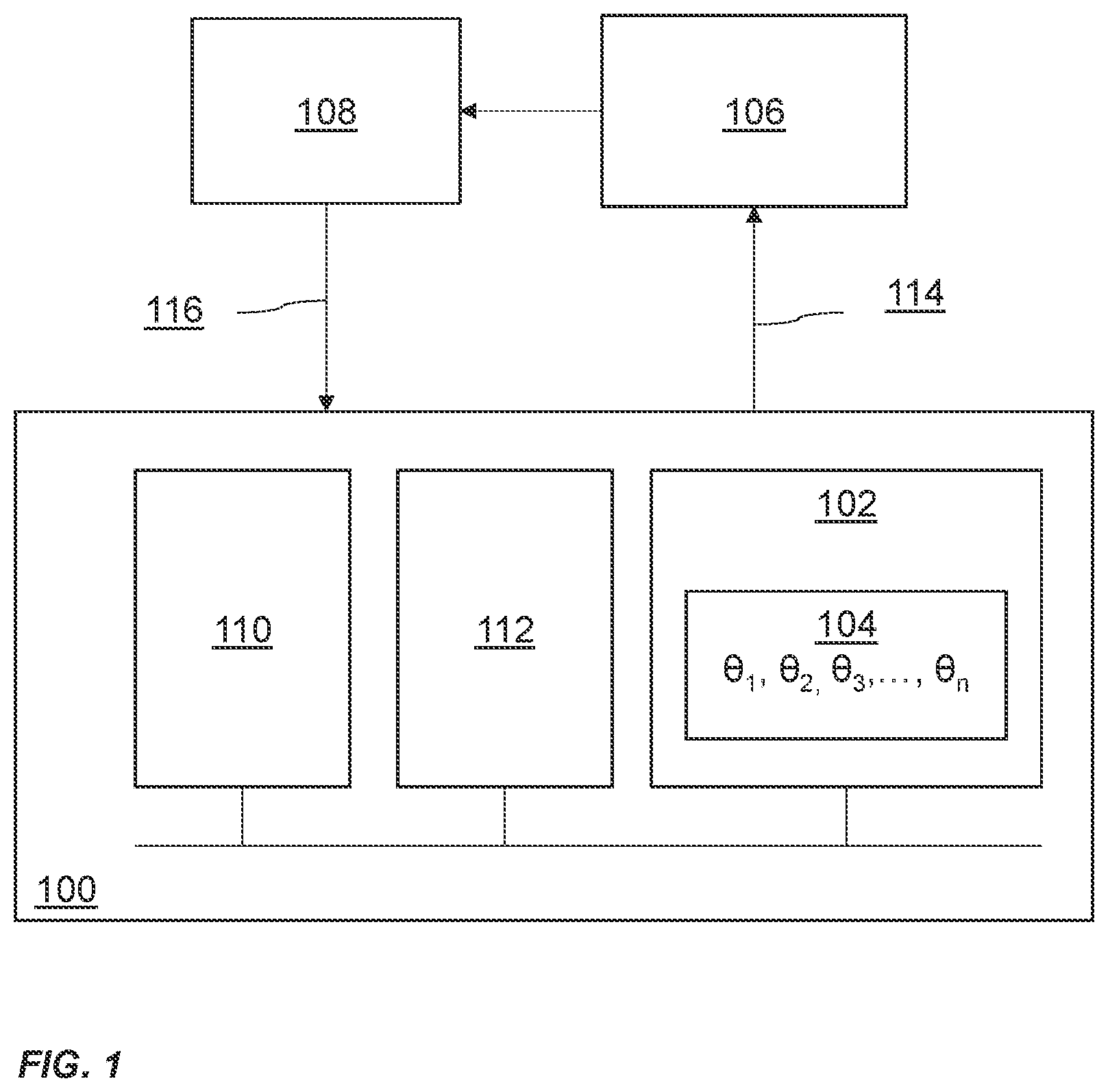 Patent US12488173 — Methods and systems for training a neural network using sequential Monte Carlo processing — Figure 1