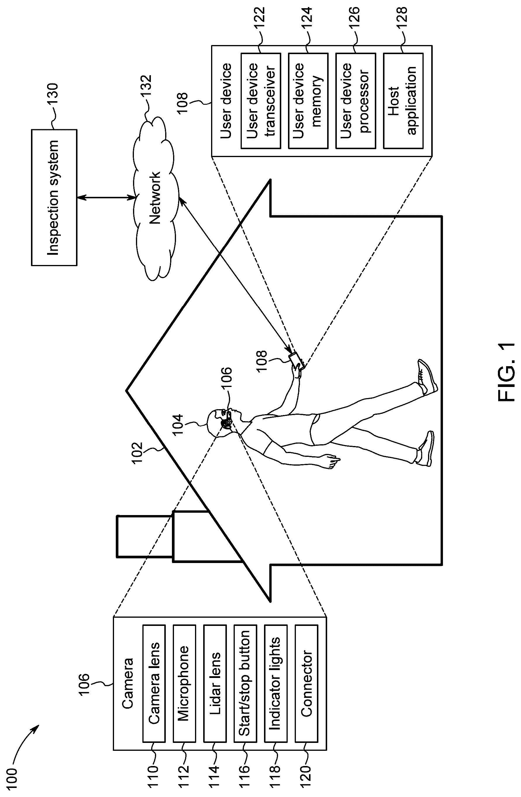 Patent US12488407 — Artificial intelligence inspection system and method — Figure 1