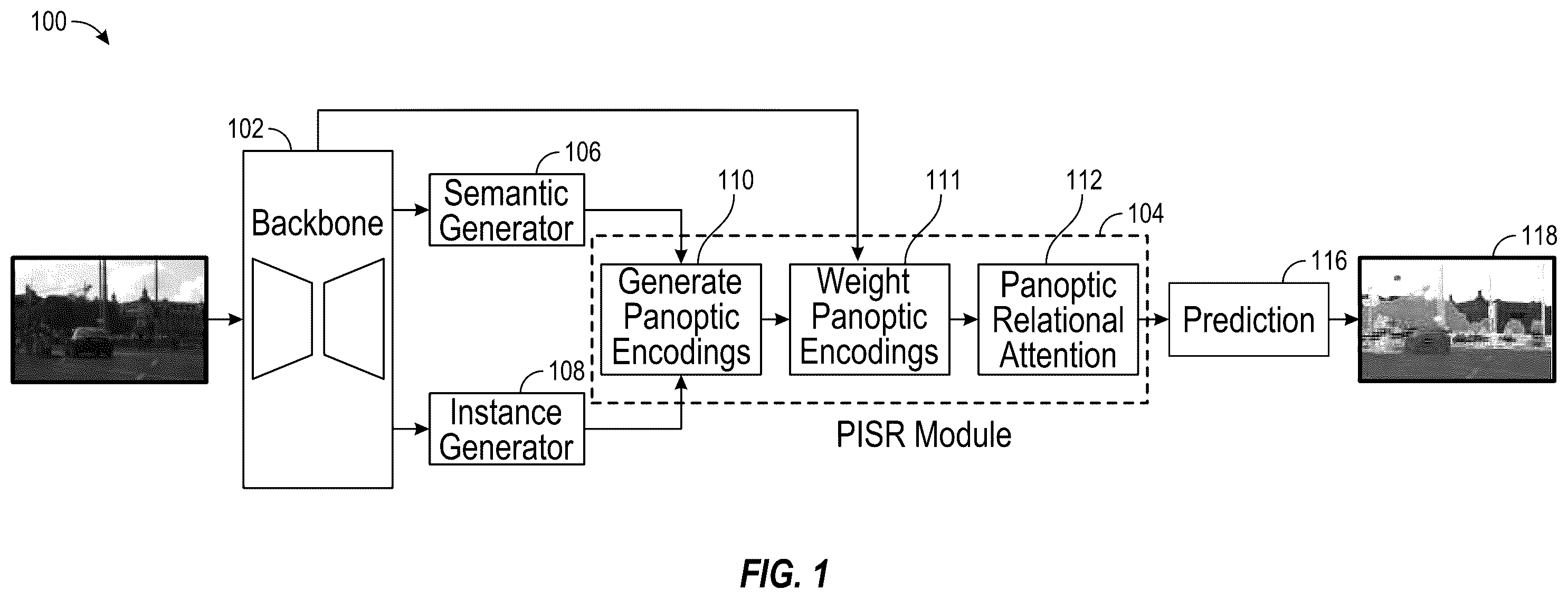 Patent US12488464 — Panoptic segmentation with panoptic, instance, and semantic relations — Figure 1