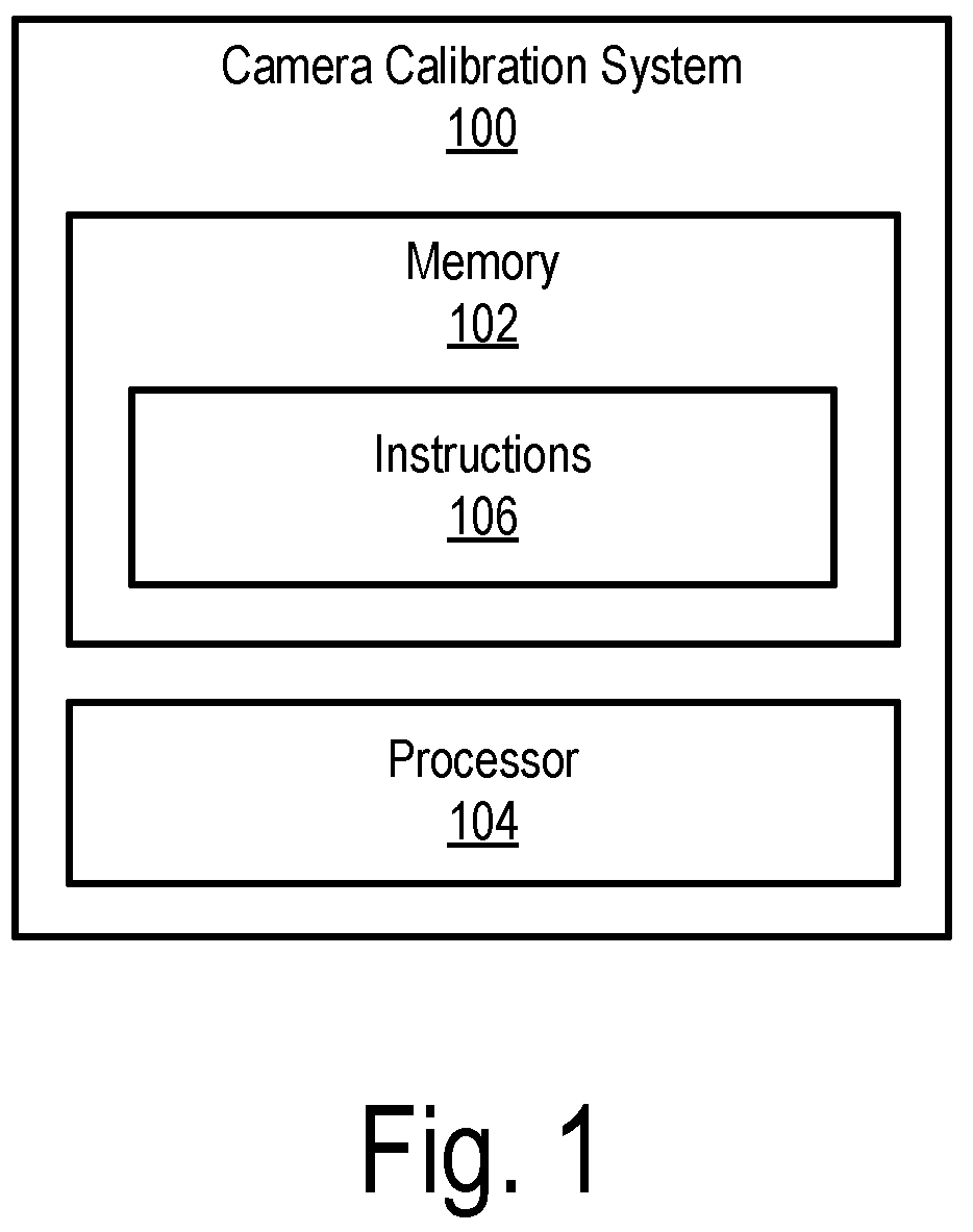 Patent US12488502 Figure 1 – Methods and systems for camera calibration based on apparent movement of image content at a scene