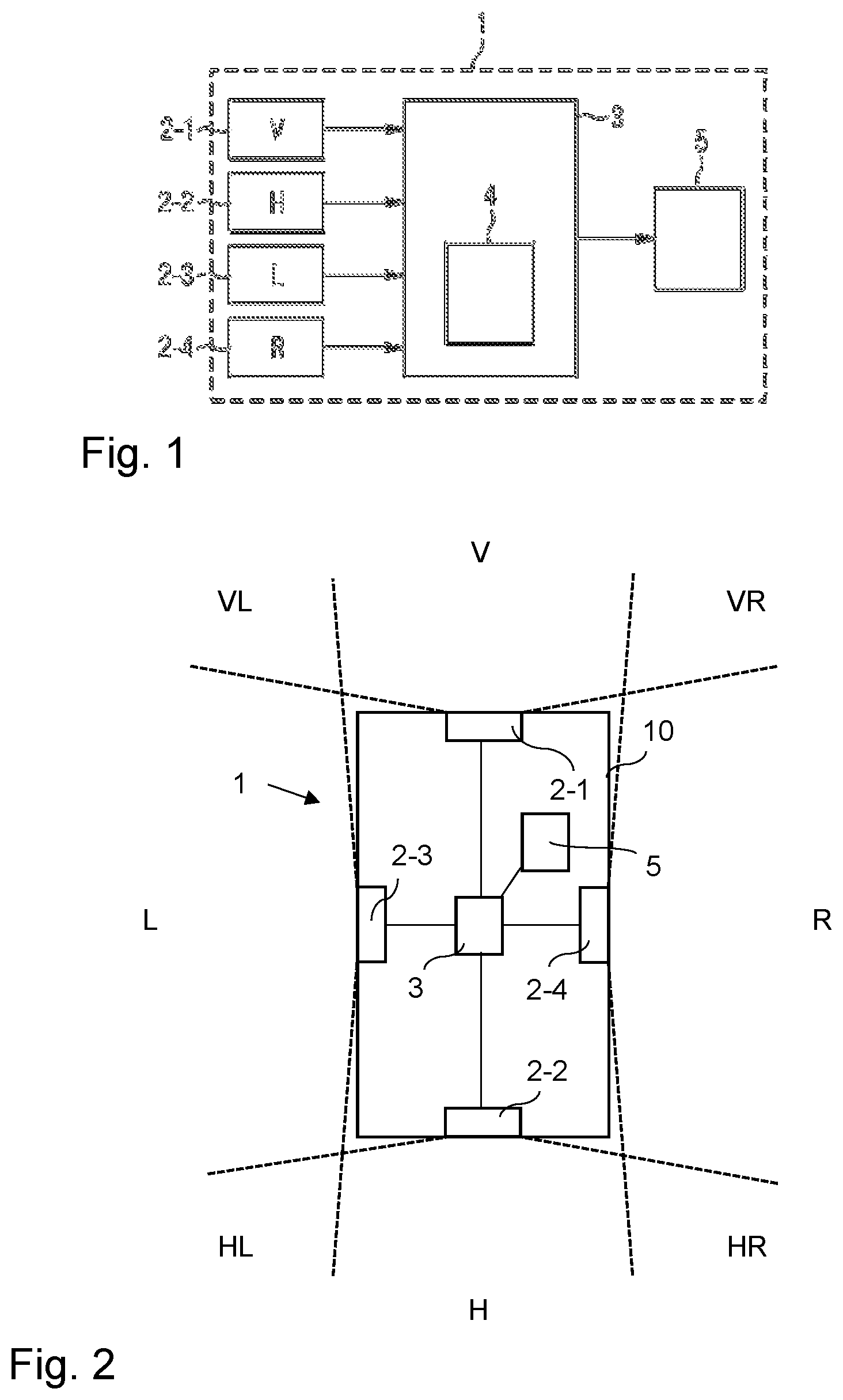Patent US12488593 Figure 1 – Correction of images from a panoramic-view camera system in the case of rain, incident light and contamination