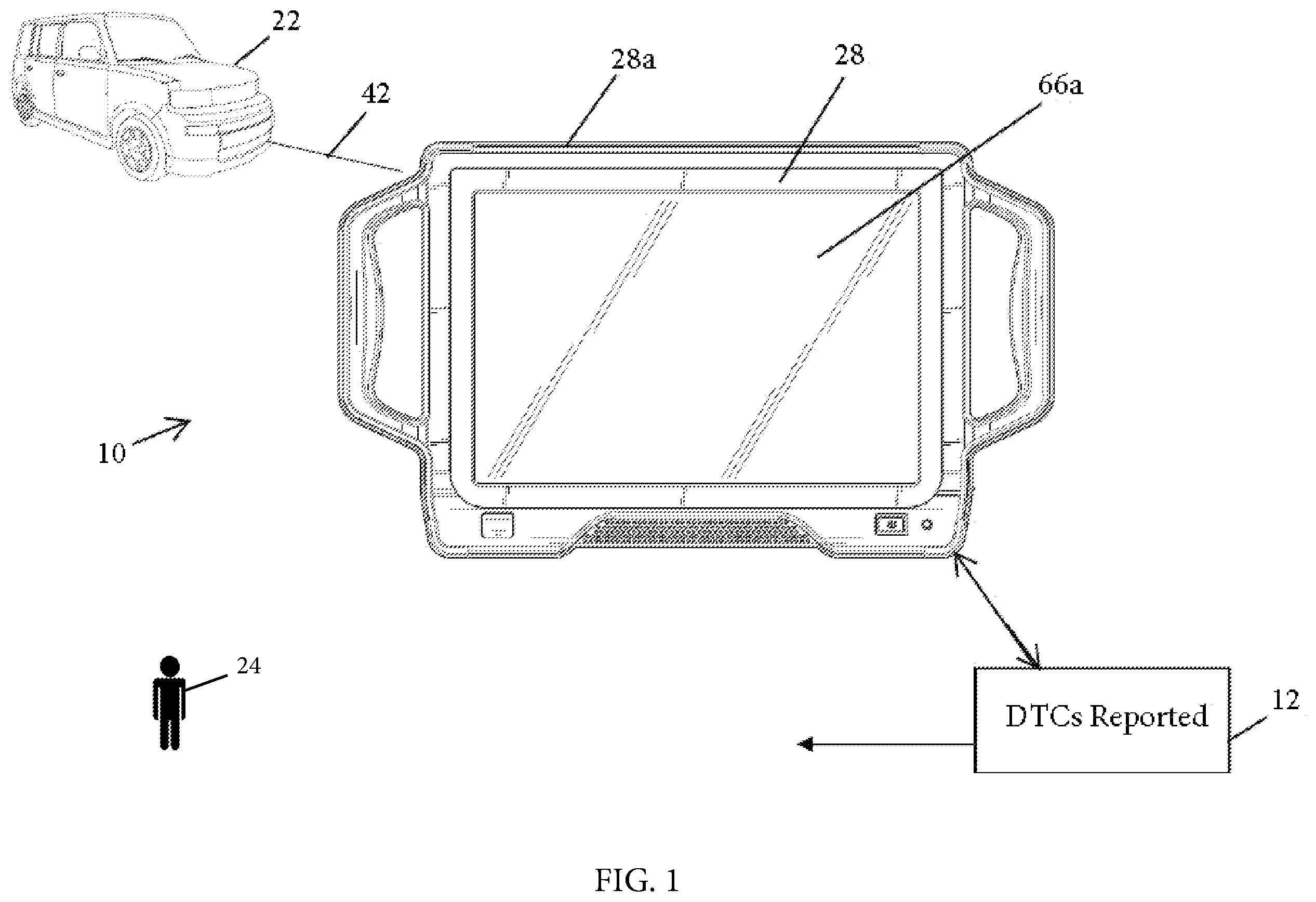 Patent US12488640 Figure 1 – Vehicle diagnostic system and method