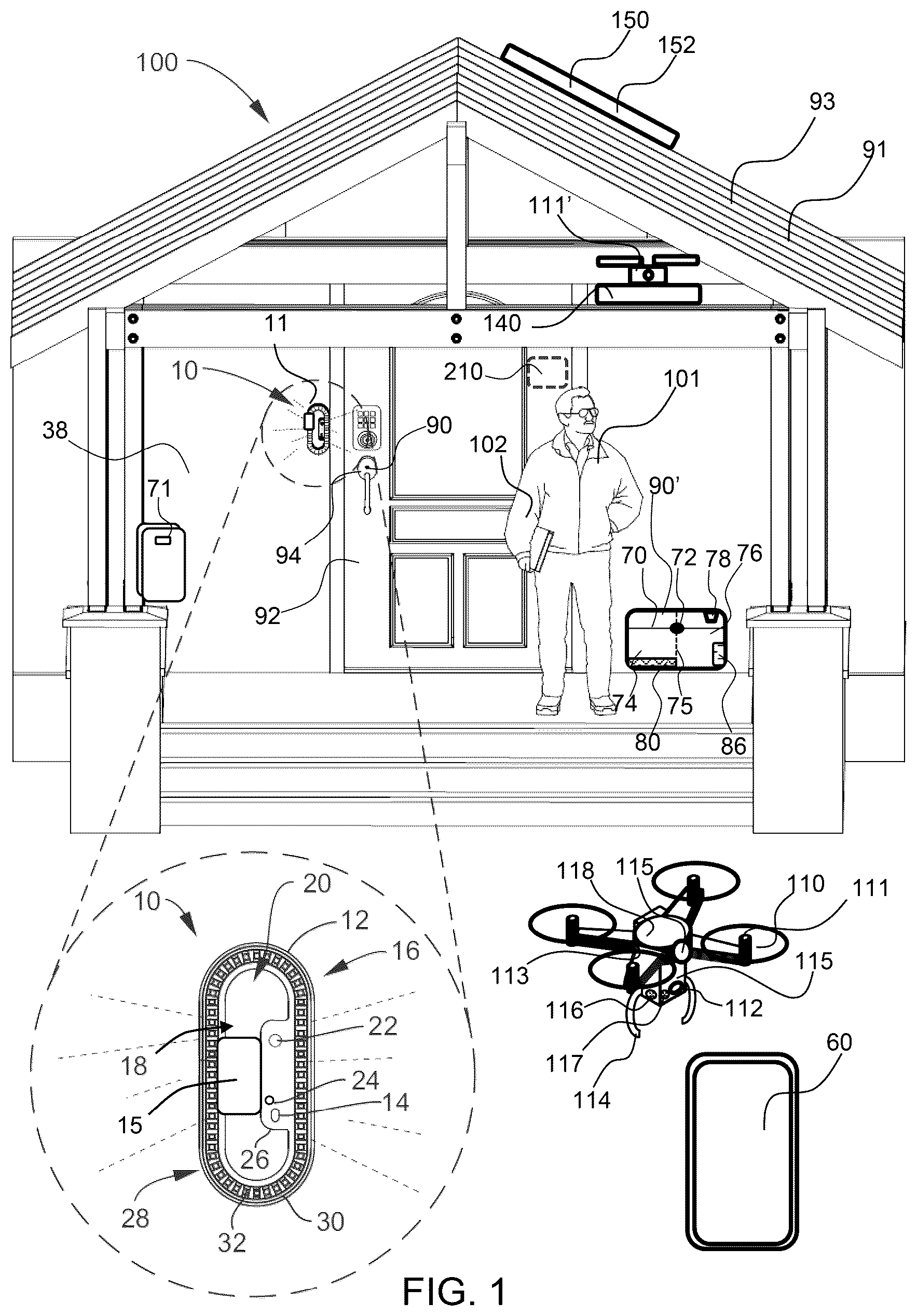 Patent US12488644 — Entry management system — Figure 1