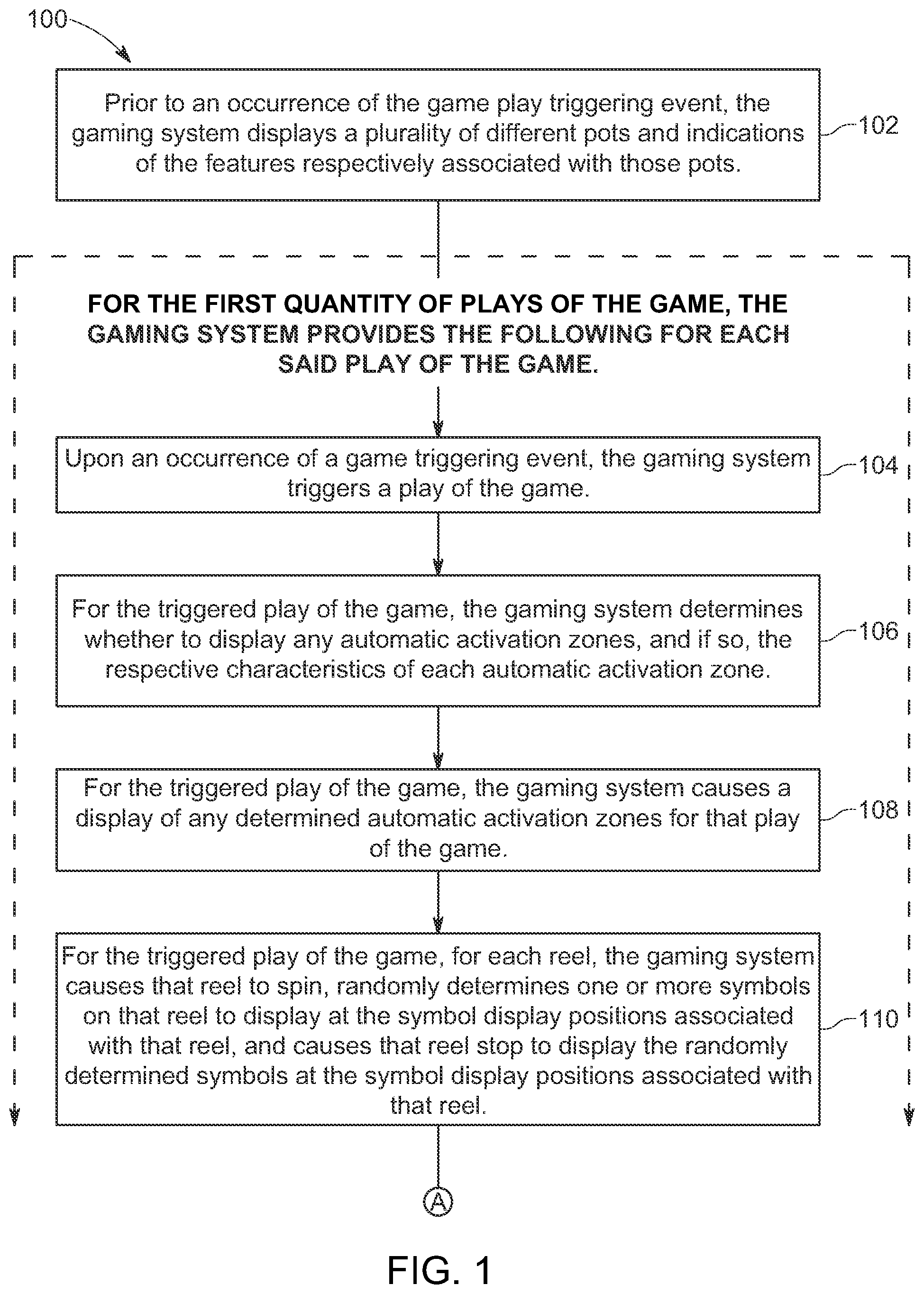Patent US12488658 — Independently randomly and/or automatically generated different features associated with activators — Figure 1