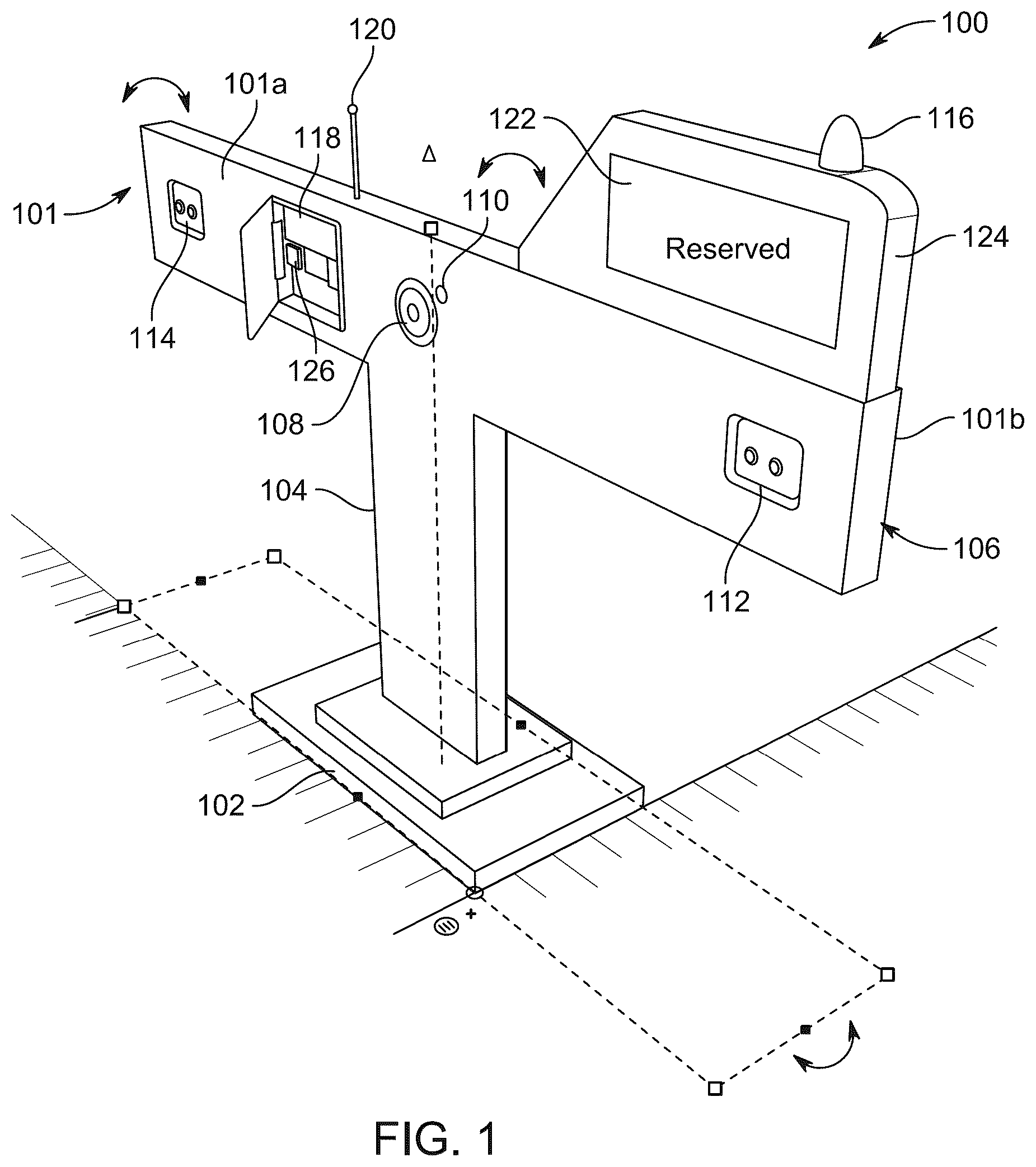 Patent US12488711 — Parking device — Figure 1