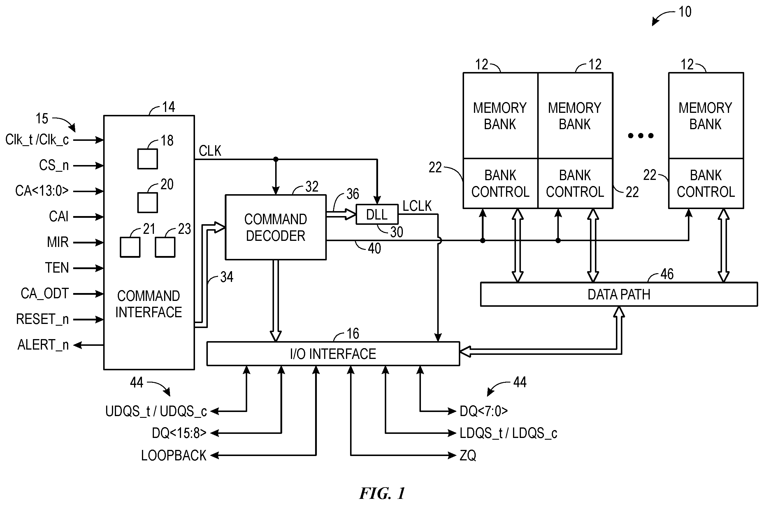 Patent US12488818 — Circuit for aligning command input data and semiconducter device including the same — Figure 1