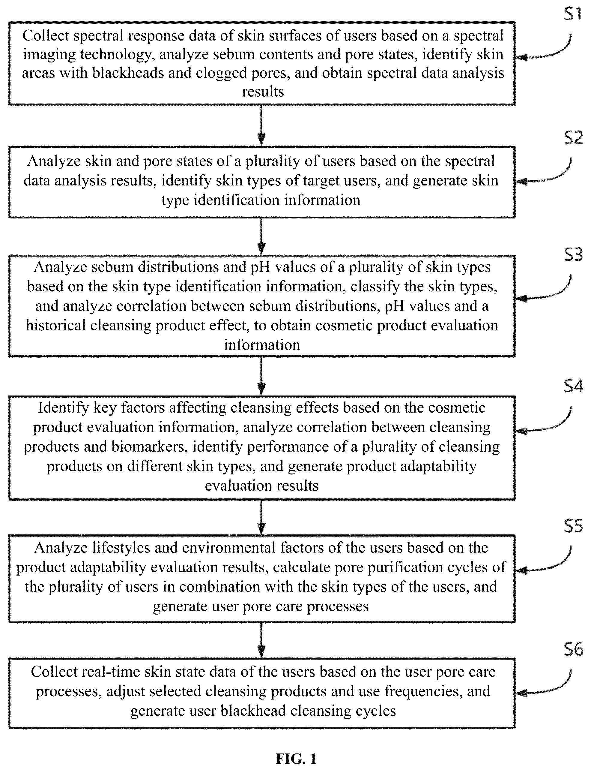 Patent US12488875 — Targeted control method and system for blackhead removal — Figure 1