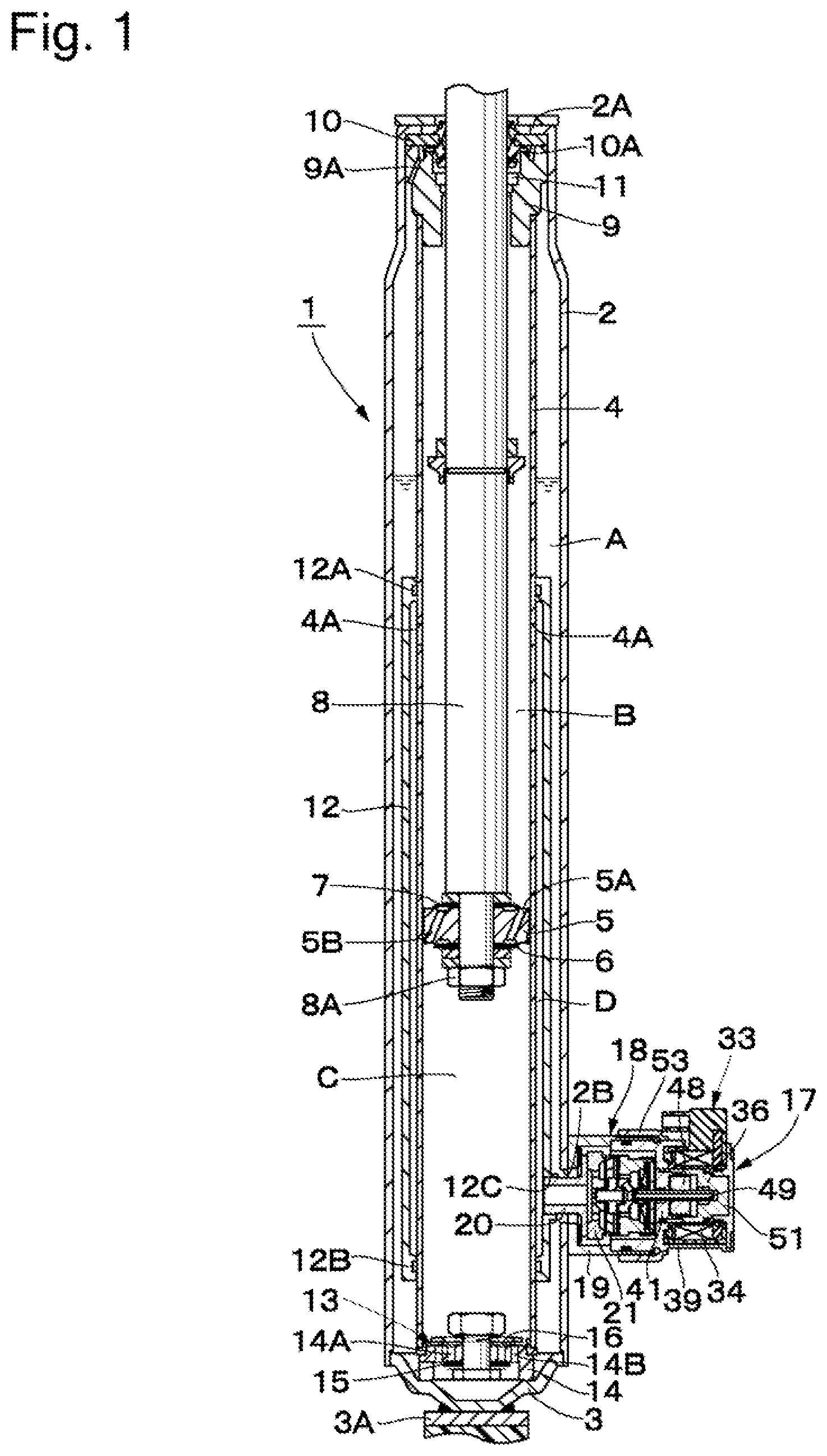 Patent US12488923 — Solenoid, damping force adjustment mechanism, and damping force adjustable shock absorber — Figure 1