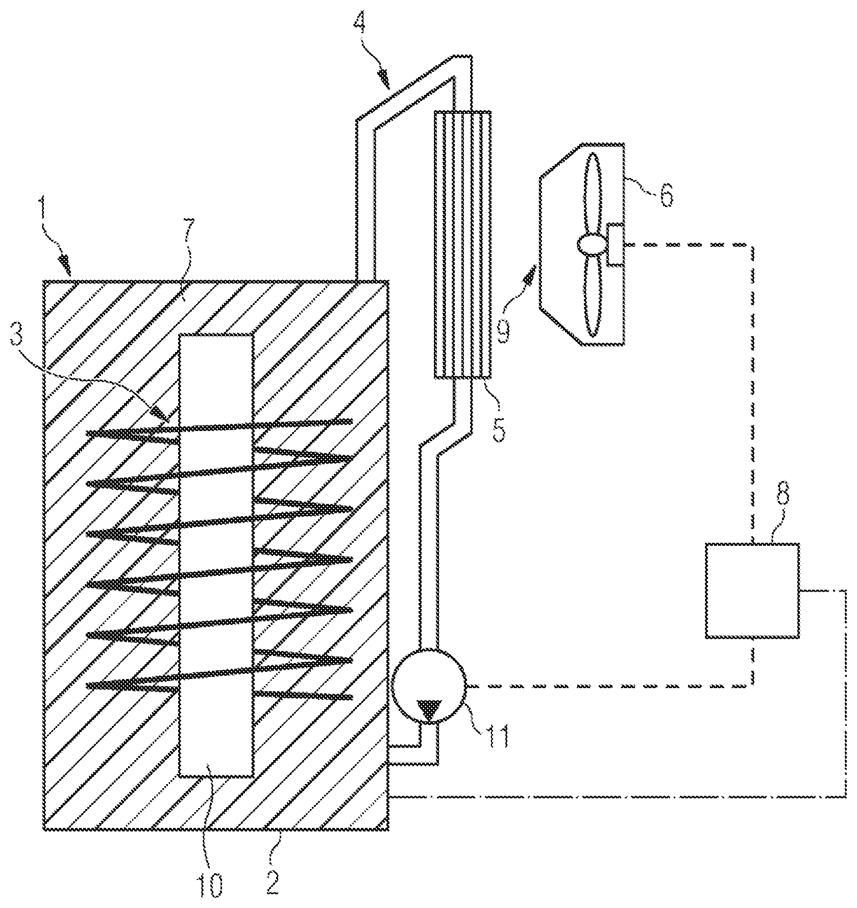Patent US12488928 — Method for drying a transformer having a multistage cooling system, and cooling device controller for such a transformer — Figure 1
