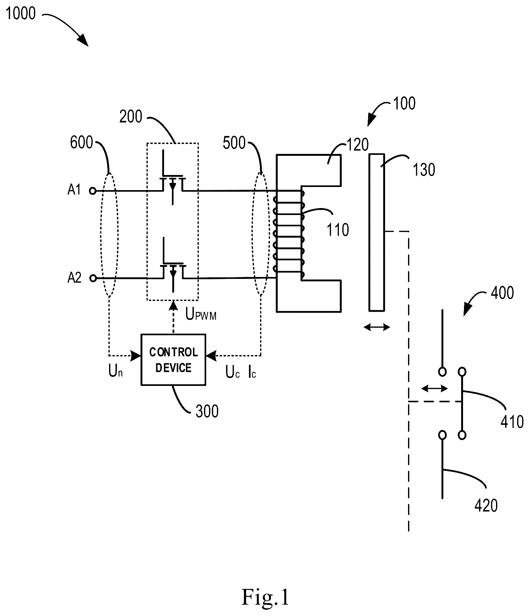 Patent US12488952 — Control method and control device for electric switch, and electric switch — Figure 1
