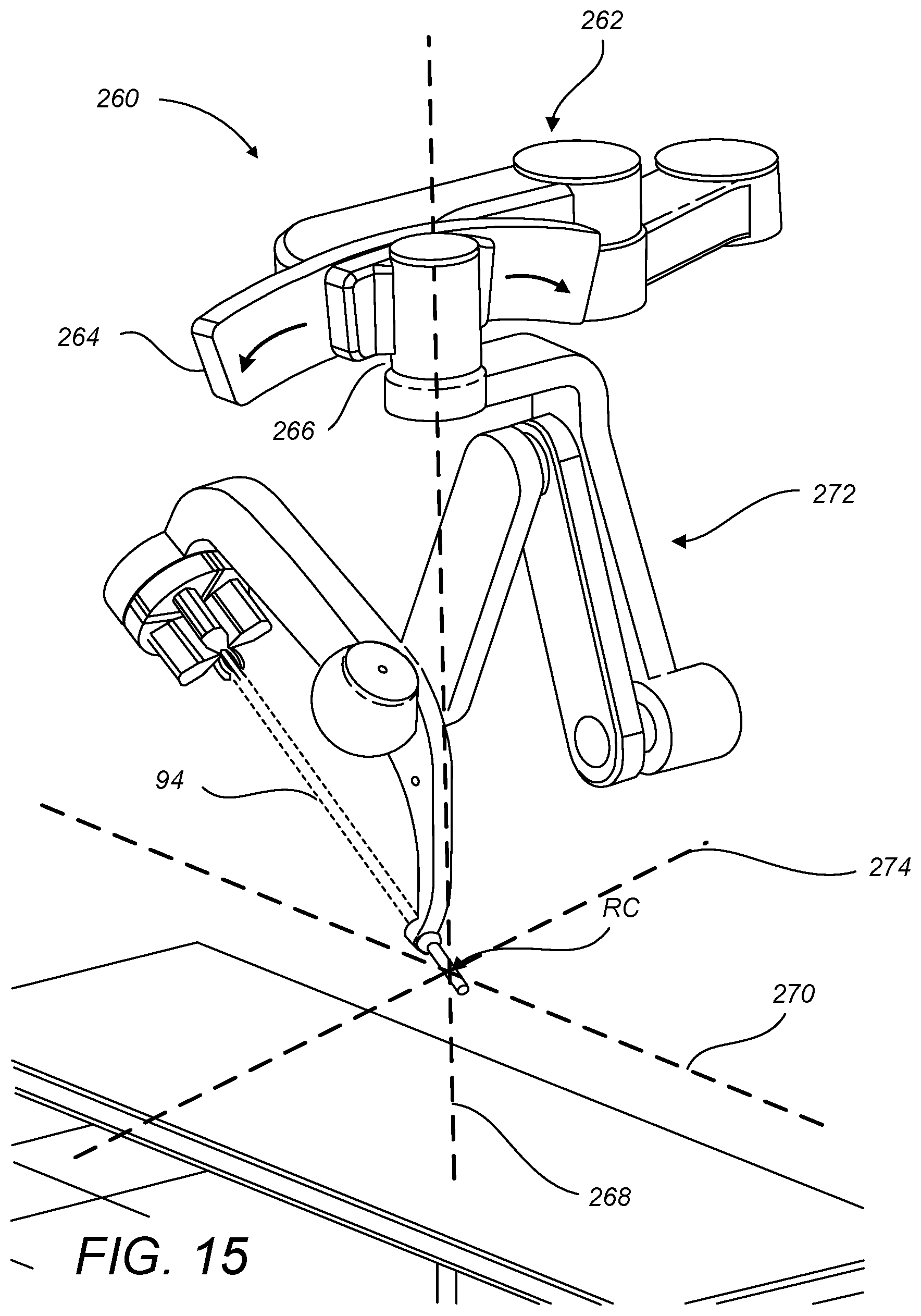 Patent US12491039 Figure 12 – Redundant axis and degree of freedom for hardware-constrained remote center robotic manipulator