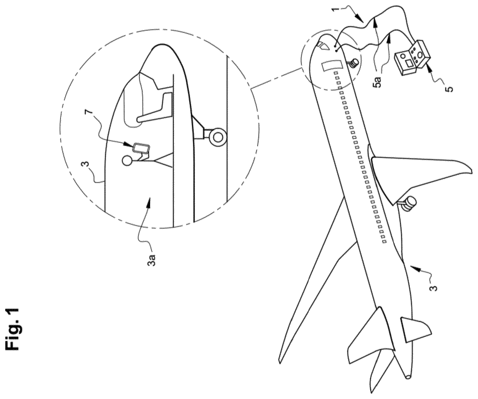 Patent US12492014 Figure 1 – Test system for at least one aircraft navigation instrument