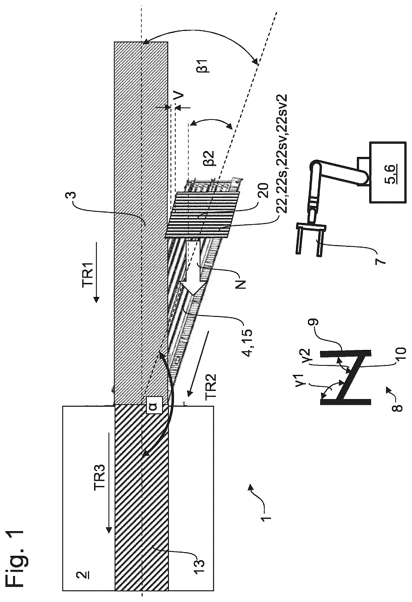 Patent US12492029 — Packaging system and method for feeding flat packaging materials to a packaging system — Figure 1