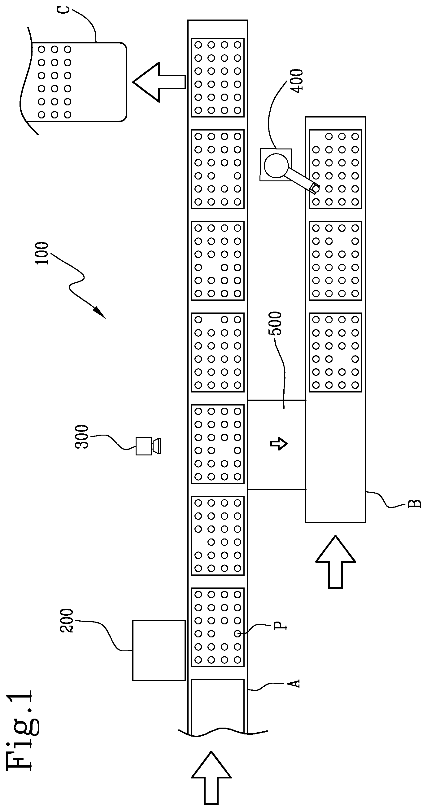 Patent US12492032 — Method and machine for inspecting the packaging of products — Figure 1