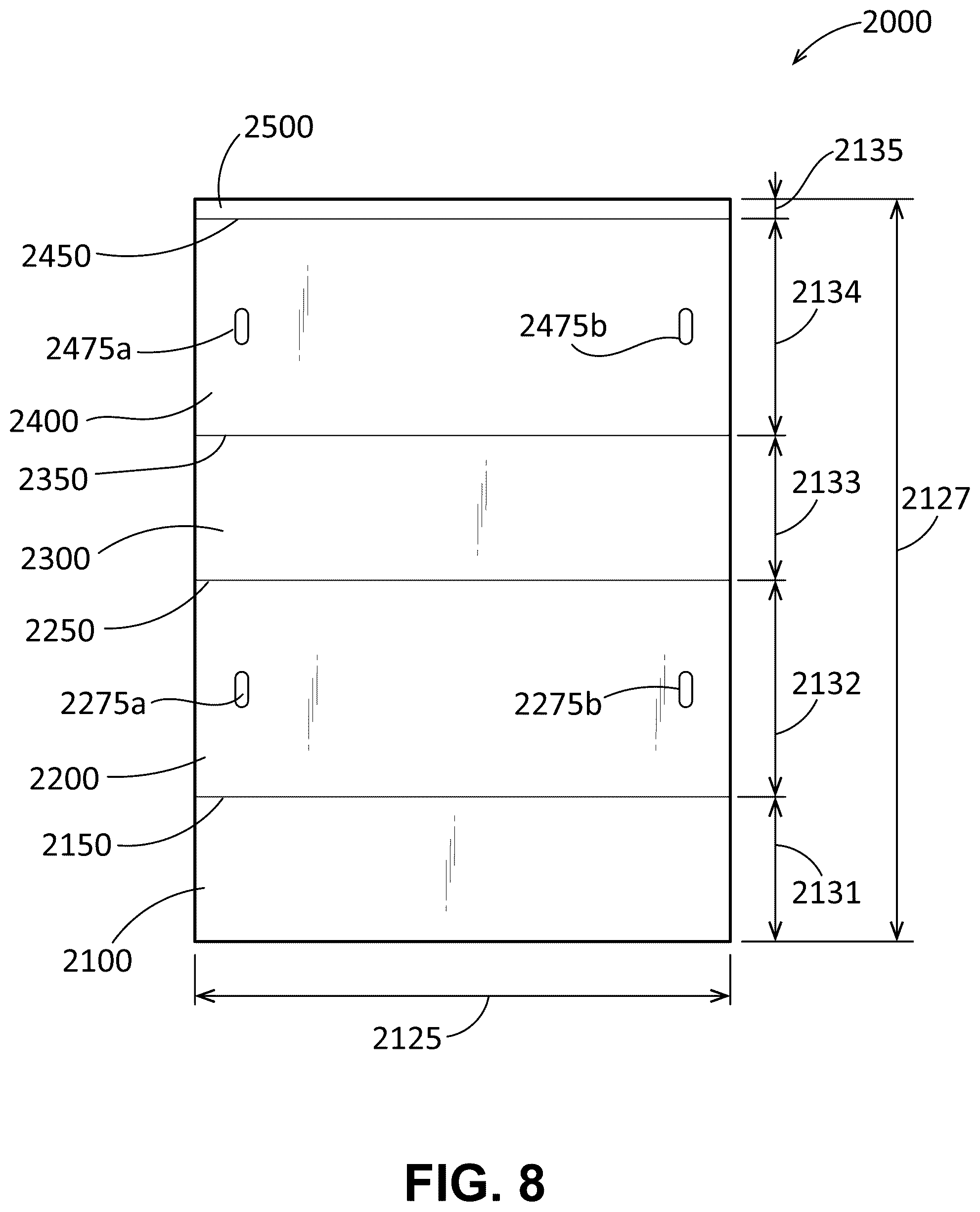 Patent US12492038 Figure 8 – Packaging assembly